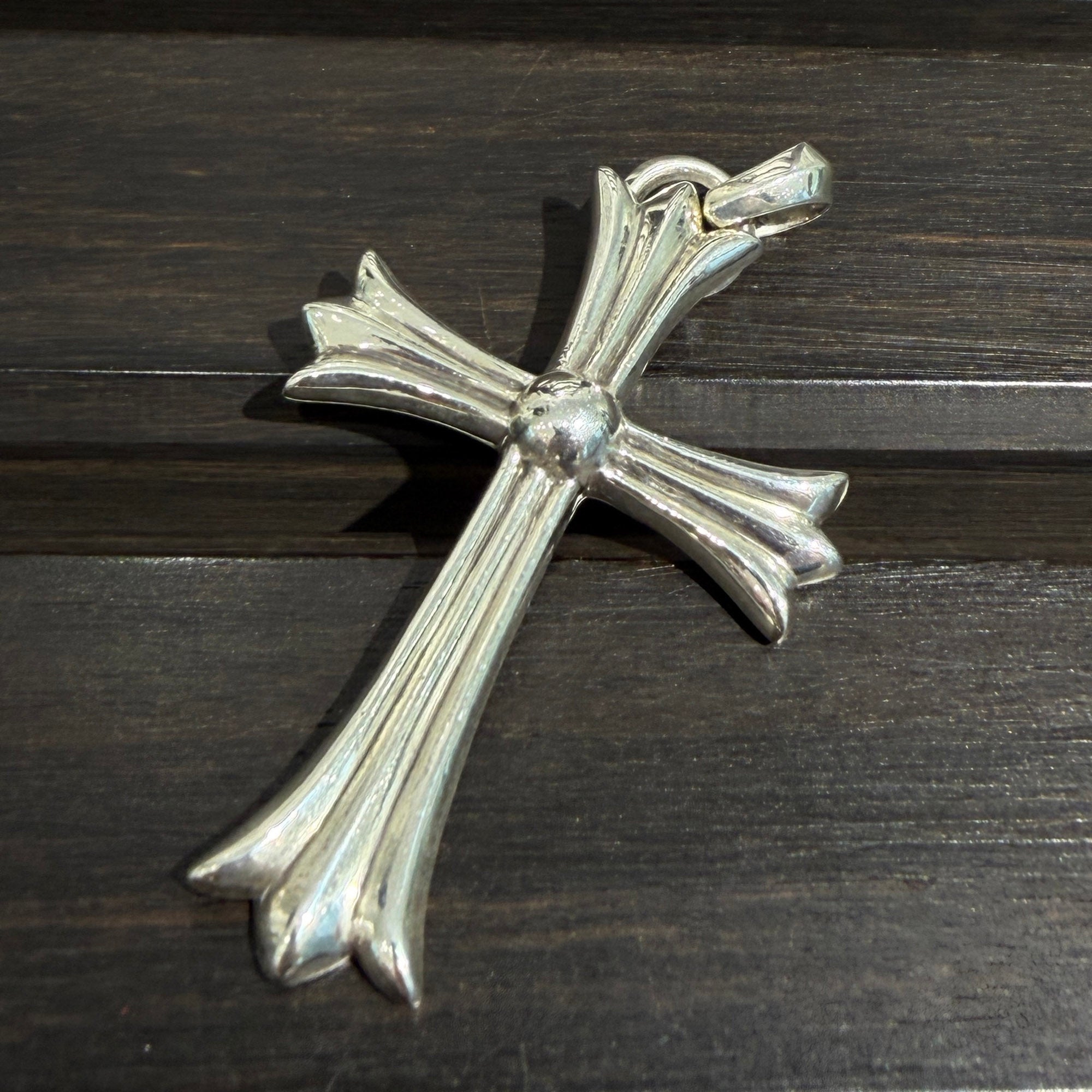 CHROME HEARTS Large Cross With Bail Pendant Top クロムハーツ ラージクロス ウィズ ベイル ペンダントトップ