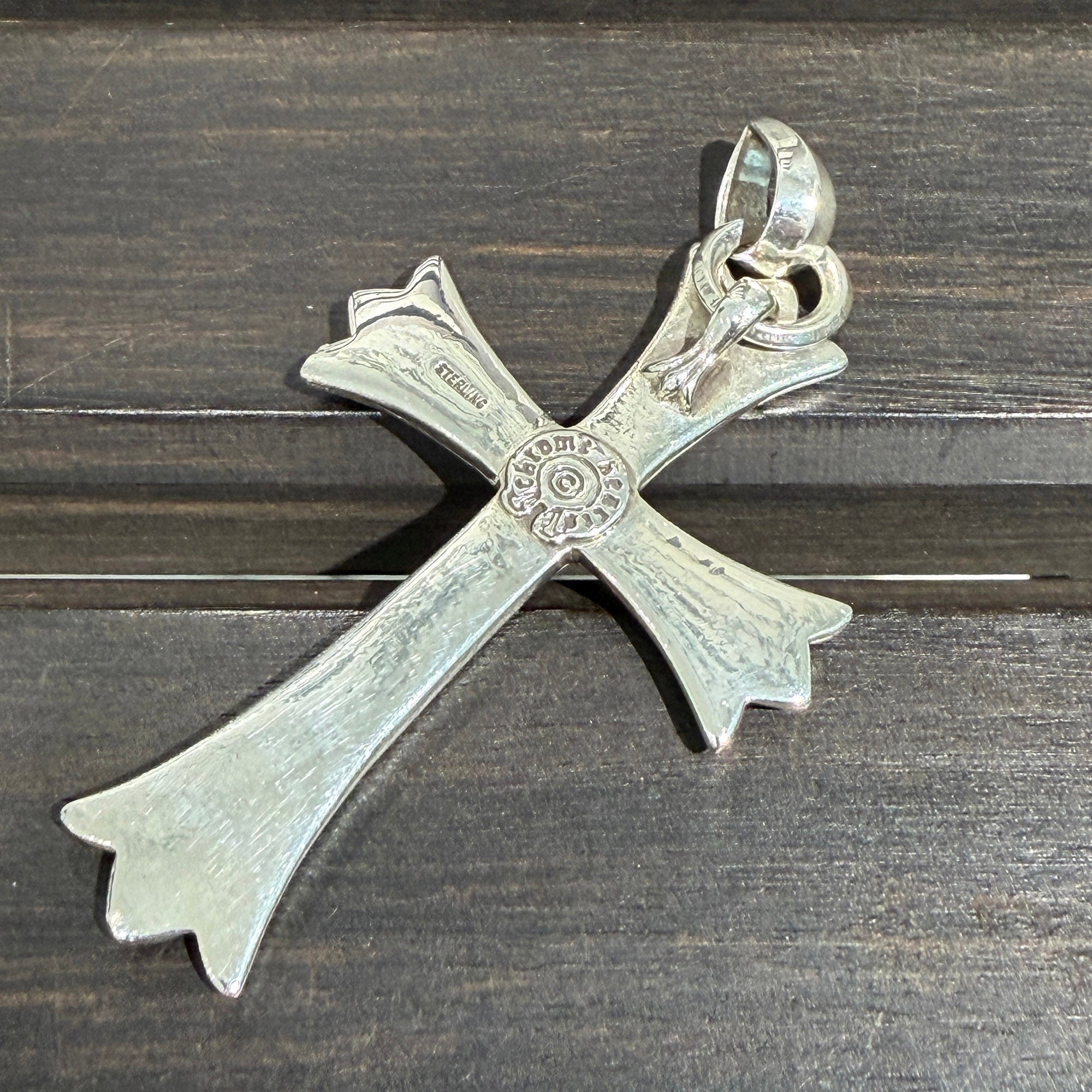 CHROME HEARTS Large Cross With Bail Pendant Top クロムハーツ ラージクロス ウィズ ベイル ペンダントトップ