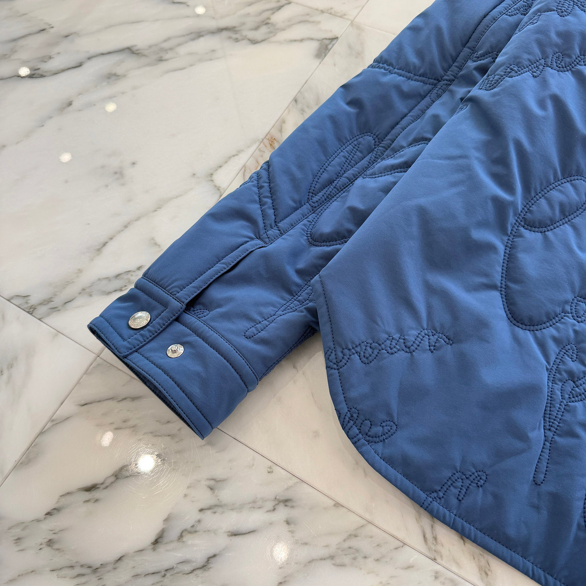 Berluti 2022SS Scrit Embroidery Lightweight Quilted Jacket R22OSL03-001 Size RS ベルルッティ スクリット刺繍 ライトウェイト キルティングジャケット サイズRS