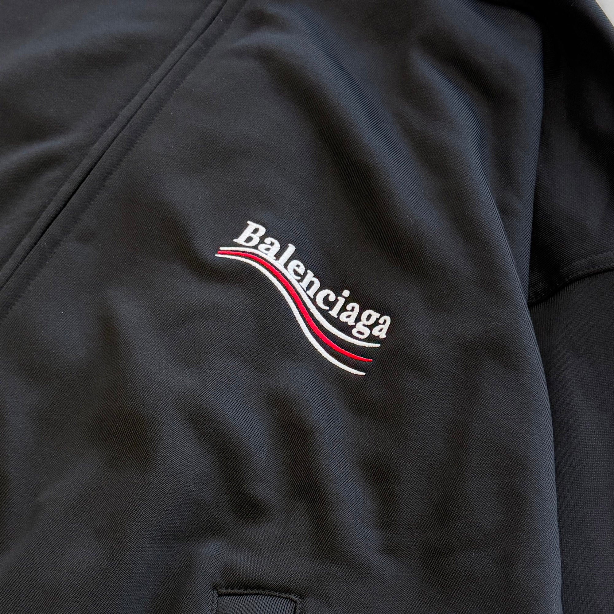 BALENCIAGA 2024SS Campaign Logo Embroidered Zip Up Jacket 818502 TRVE2 Size L バレンシアガ キャンペーンロゴ刺繍 ジップアップ ジャケット サイズL