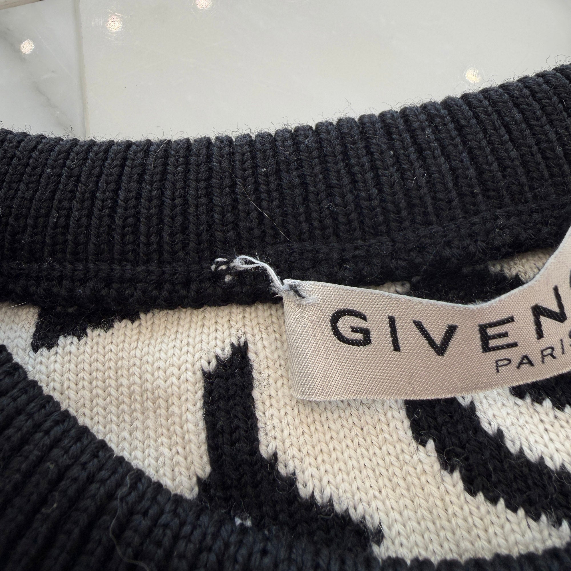 GIVENCHY 2021SS Reflected Jacquard Logo Wool Knit Sweater BM90EQ4Y7G ジバンシー リフレクテッド ジャカード ウール ロゴ ニット セーター
