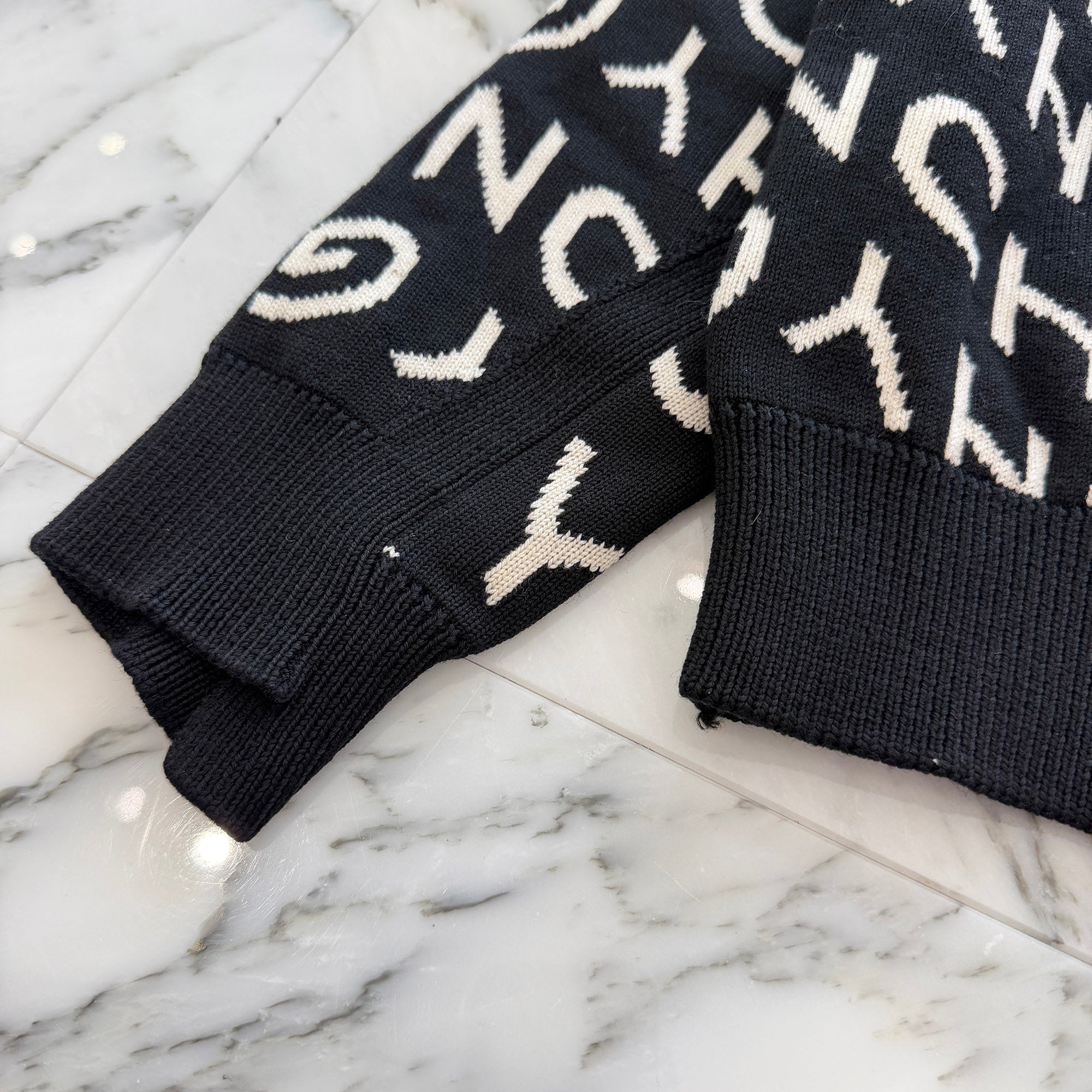 GIVENCHY 2021SS Reflected Jacquard Logo Wool Knit Sweater BM90EQ4Y7G ジバンシー リフレクテッド ジャカード ウール ロゴ ニット セーター