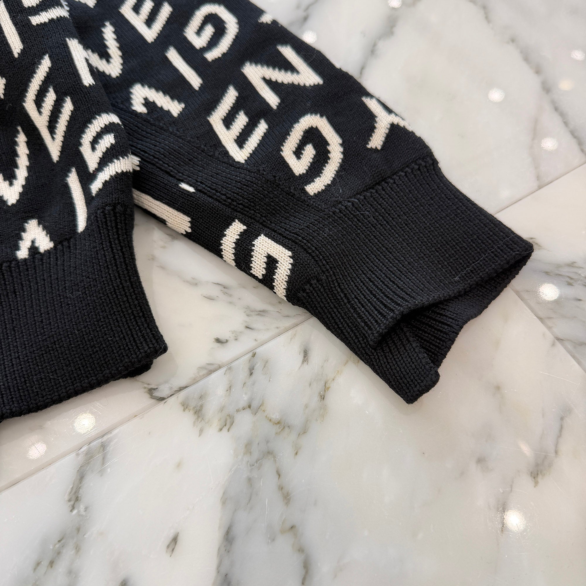 GIVENCHY 2021SS Reflected Jacquard Logo Wool Knit Sweater BM90EQ4Y7G ジバンシー リフレクテッド ジャカード ウール ロゴ ニット セーター