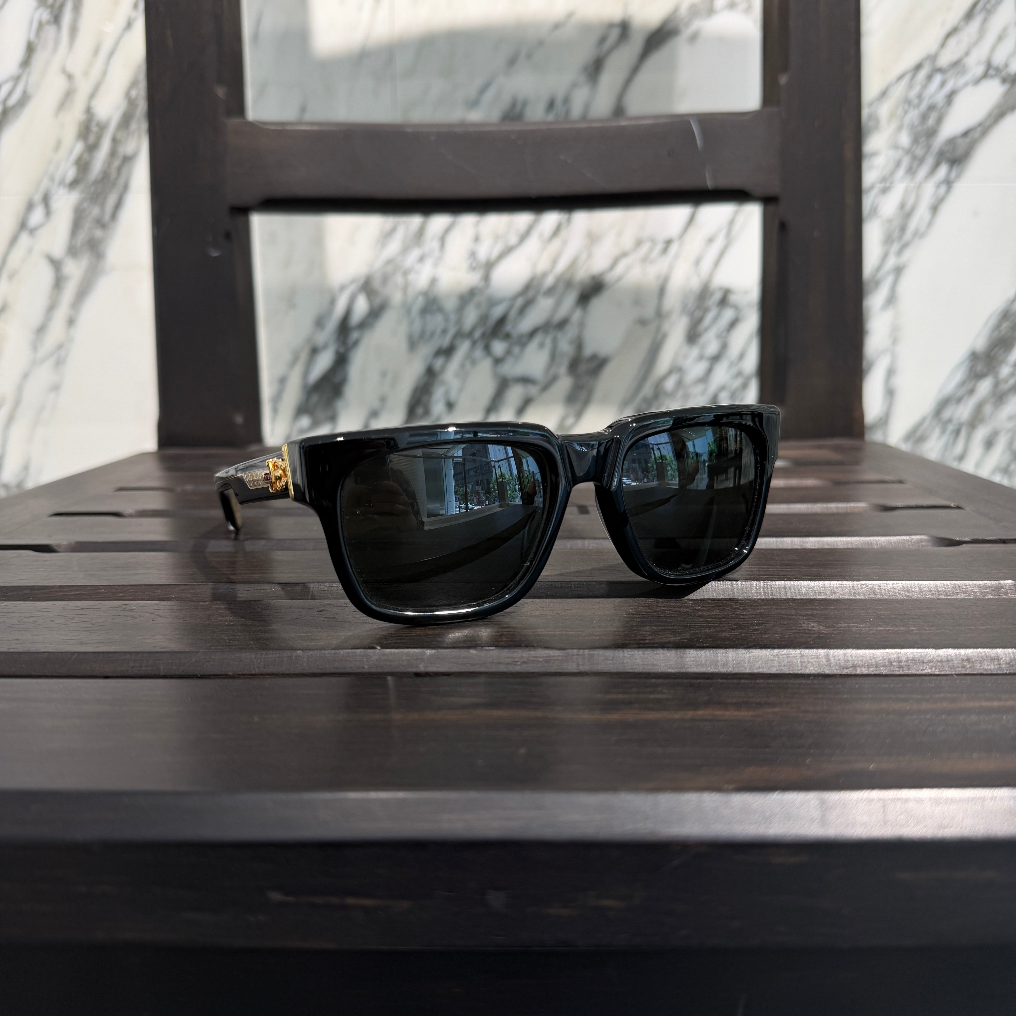 CHROME HEARTS BOX-OFFICER Sunglasses Ruby Dagger Size 56□19-144 クロムハーツ ボックスオフィサー サングラス ルビーダガー サイズ56□19-144