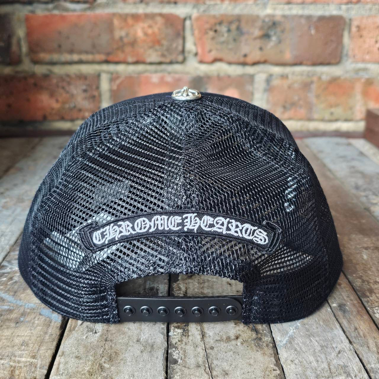 CHROME HEARTS FUCK Leather Patch Trucker Cap Size ONE SIZE (51-61) クロムハーツ ファック レザーパッチ トラッカーキャップ サイズONE SIZE (51-61)