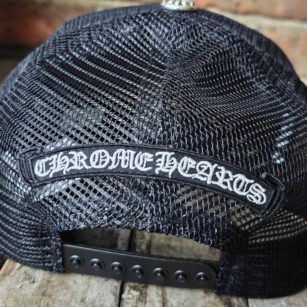 CHROME HEARTS FUCK Leather Patch Trucker Cap Size ONE SIZE (51-61) クロムハーツ ファック レザーパッチ トラッカーキャップ サイズONE SIZE (51-61)