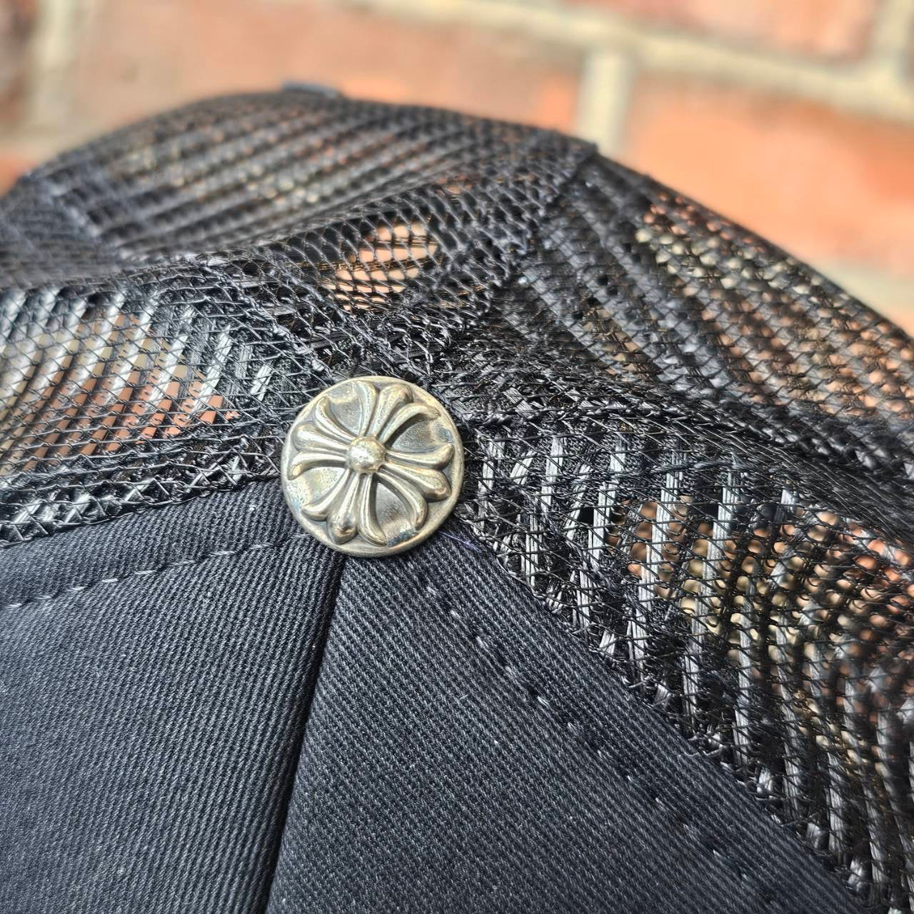 CHROME HEARTS FUCK Leather Patch Trucker Cap Size ONE SIZE (51-61) クロムハーツ ファック レザーパッチ トラッカーキャップ サイズONE SIZE (51-61)