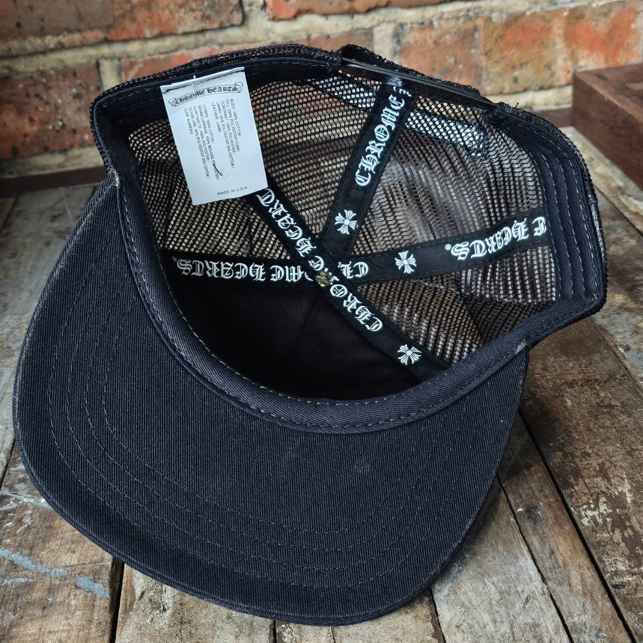 CHROME HEARTS FUCK Leather Patch Trucker Cap Size ONE SIZE (51-61) クロムハーツ ファック レザーパッチ トラッカーキャップ サイズONE SIZE (51-61)