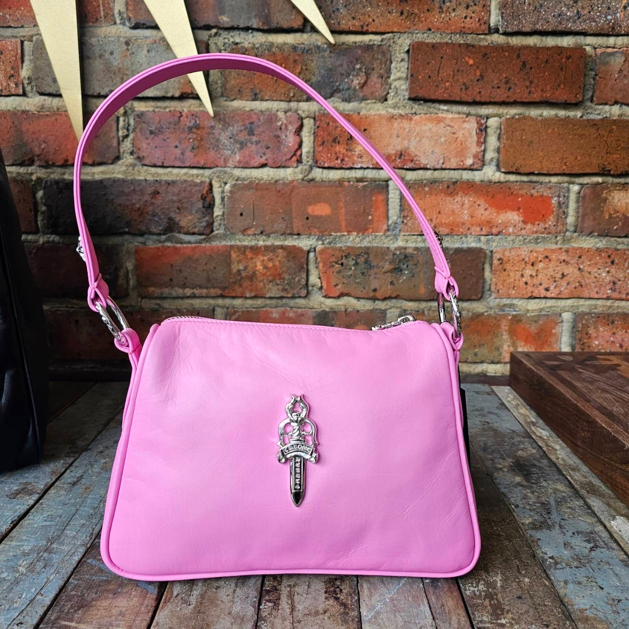 CHROME HEARTS CHICKEN NUGGET Small Leather Shoulder Bag クロム