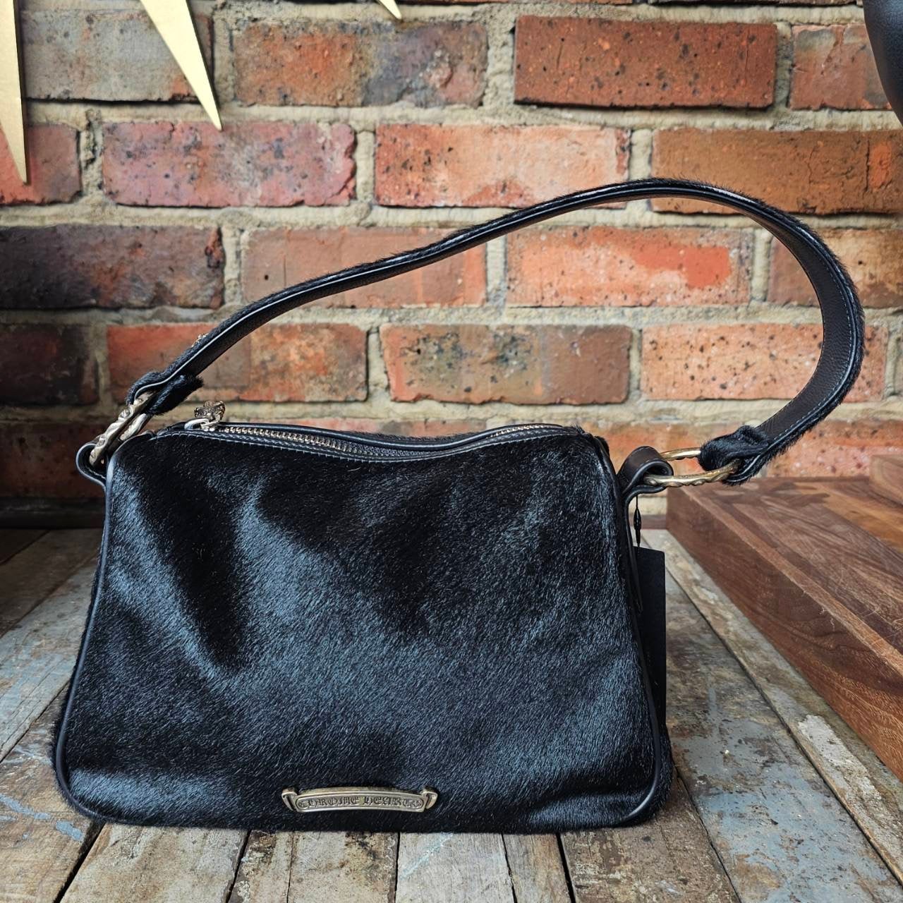 CHROME HEARTS Pony Hair CHICKEN NUGGET Small Leather Shoulder Bag クロムハーツ ポニーヘアー チキンナゲット スモールレザー ショルダーバッグ