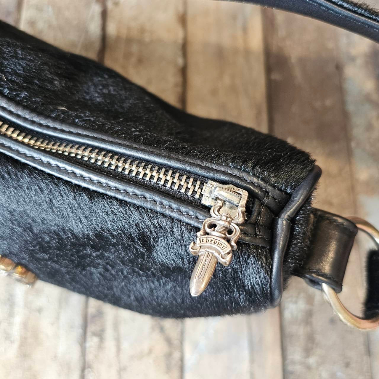 CHROME HEARTS Pony Hair CHICKEN NUGGET Small Leather Shoulder Bag クロムハーツ ポニーヘアー チキンナゲット スモールレザー ショルダーバッグ