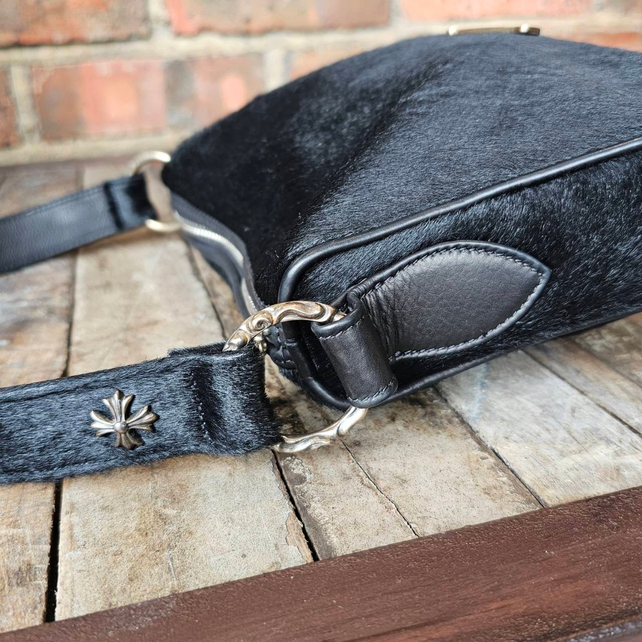 CHROME HEARTS Pony Hair CHICKEN NUGGET Small Leather Shoulder Bag クロムハーツ ポニーヘアー チキンナゲット スモールレザー ショルダーバッグ