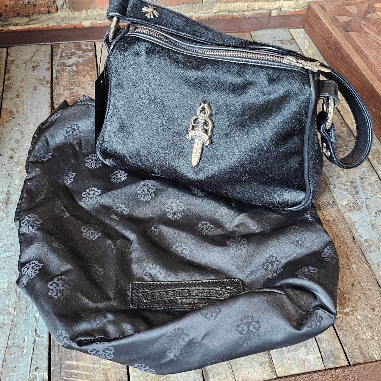 CHROME HEARTS Pony Hair CHICKEN NUGGET Small Leather Shoulder Bag クロムハーツ ポニーヘアー チキンナゲット スモールレザー ショルダーバッグ