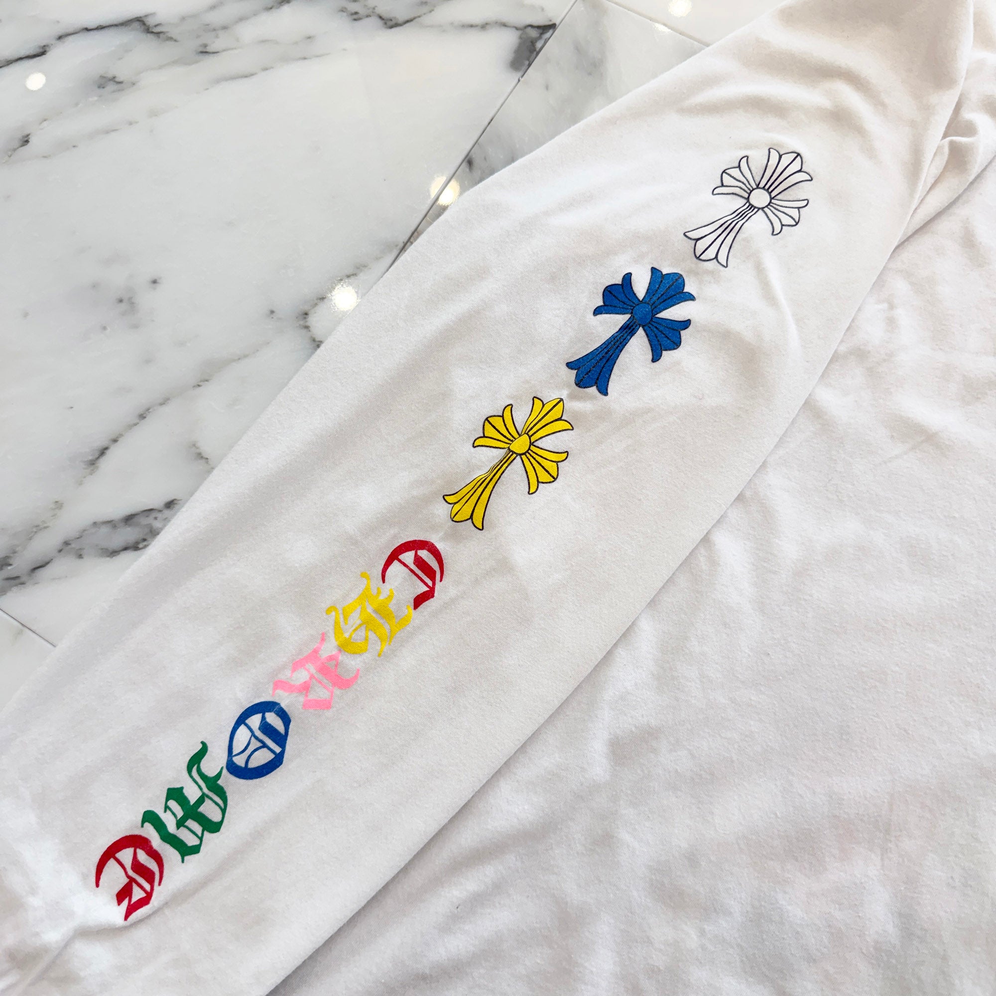 CHROME HEARTS 2021SS MLTCOL CEM CRS Long Sleeve Tee Size XXL クロムハーツ マルチカラー セメタリークロス ロングスリーブTシャツ サイズXXL