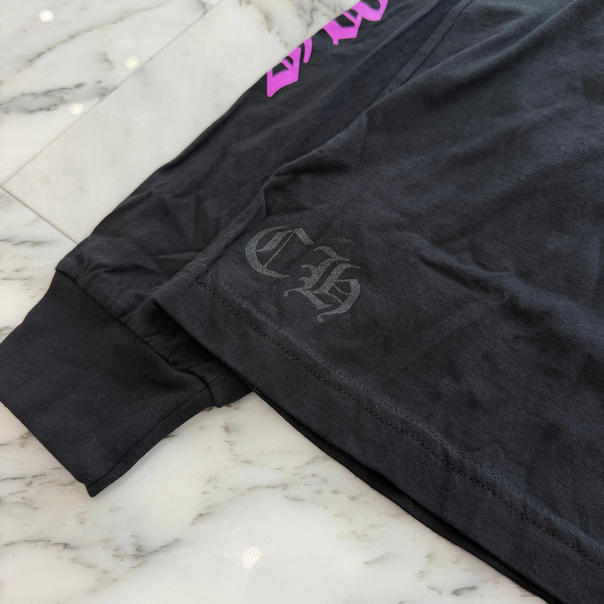 CHROME HEARTS Old English Neck Logo Long Sleeve Tee Size L クロムハーツ オールドイングリッシュ ネックロゴ ロングスリーブTシャツ サイズL