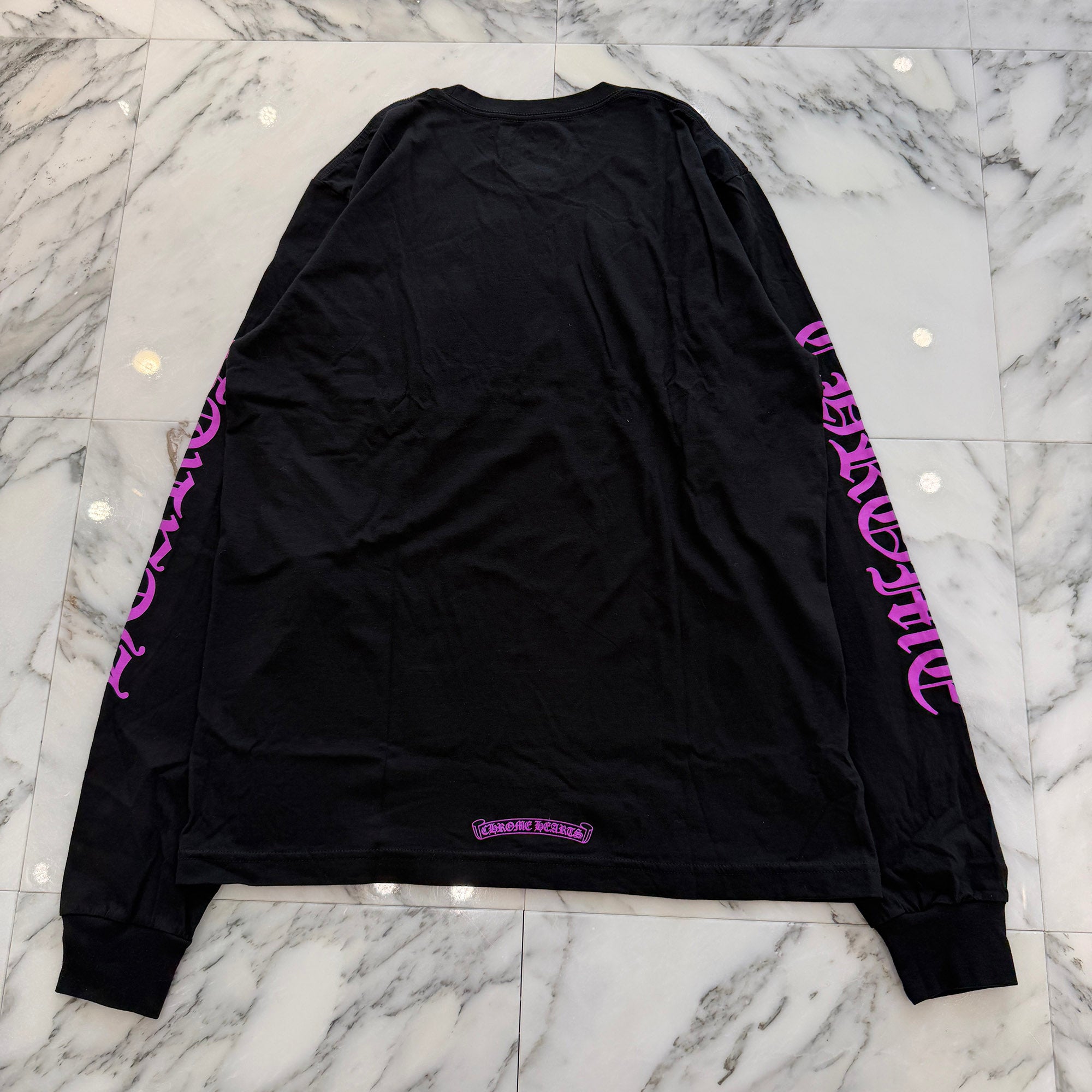 CHROME HEARTS Old English Neck Logo Long Sleeve Tee Size L クロムハーツ オールドイングリッシュ ネックロゴ ロングスリーブTシャツ サイズL