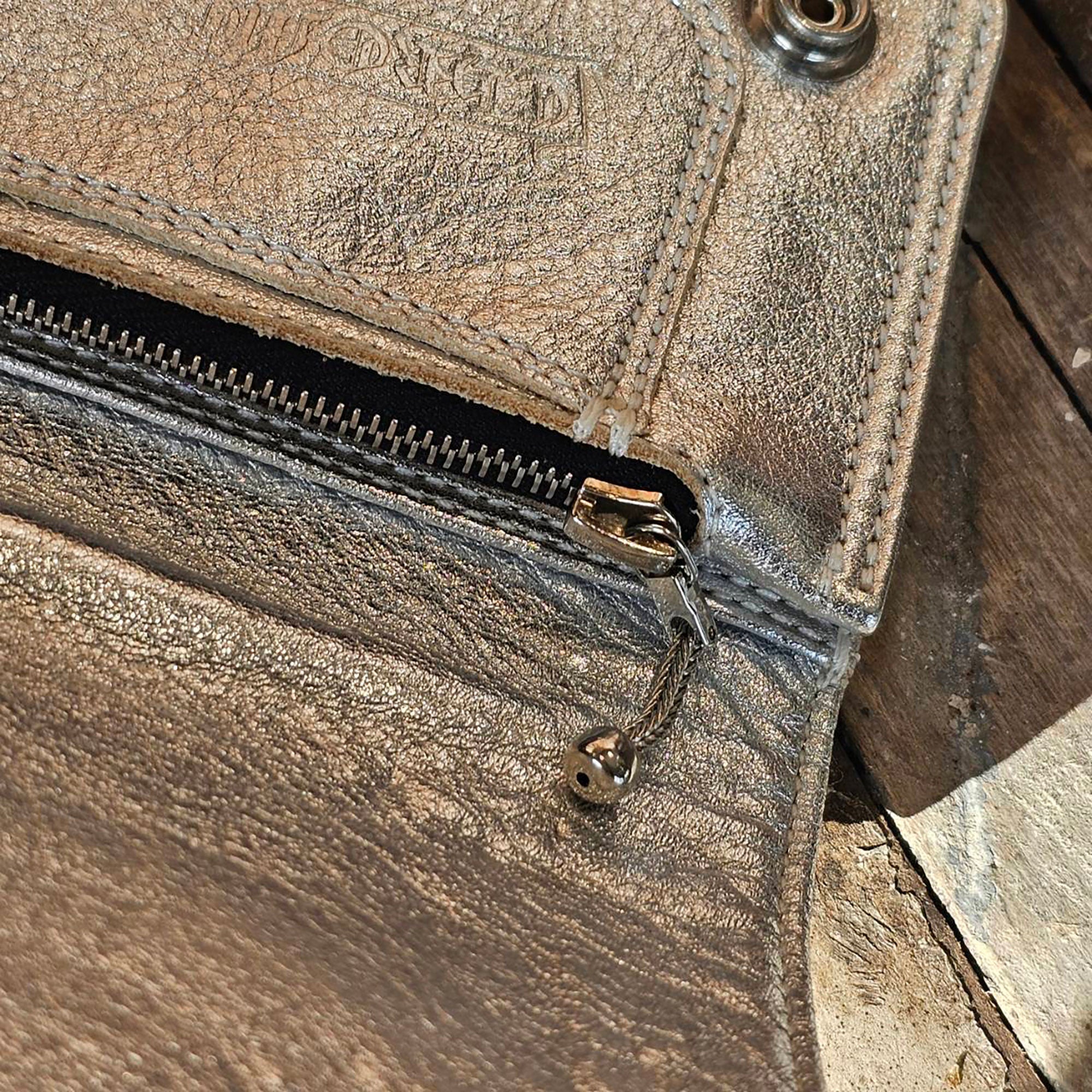 CHROME HEARTS 1 Zip Cross Patch Heavy Leather Wallet クロムハーツ 1ジップ クロスパッチ ヘビーレザーウォレット