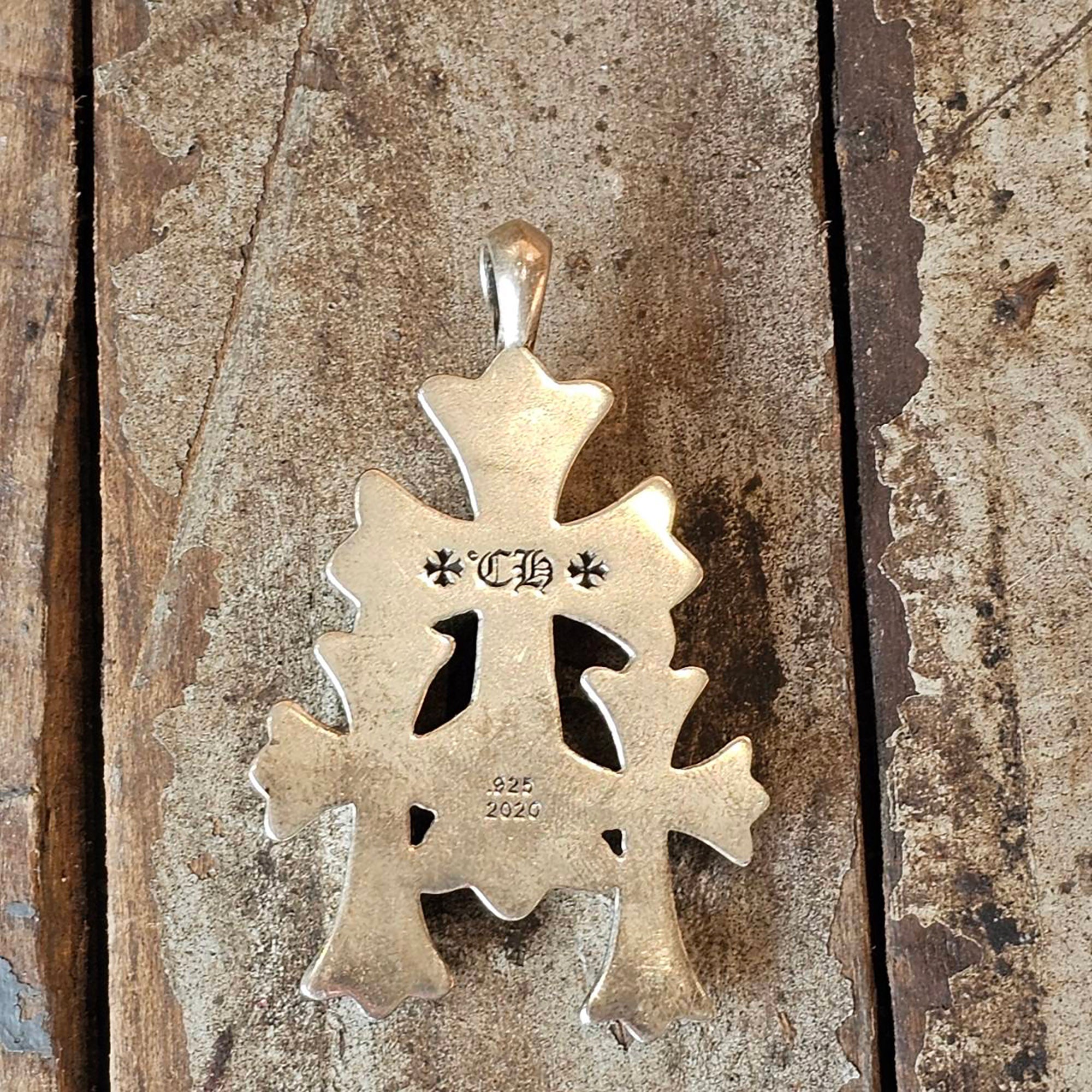 CHROME HEARTS Small Triple Cross Pendant Top クロムハーツ スモール トリプルクロス ペンダントトップ