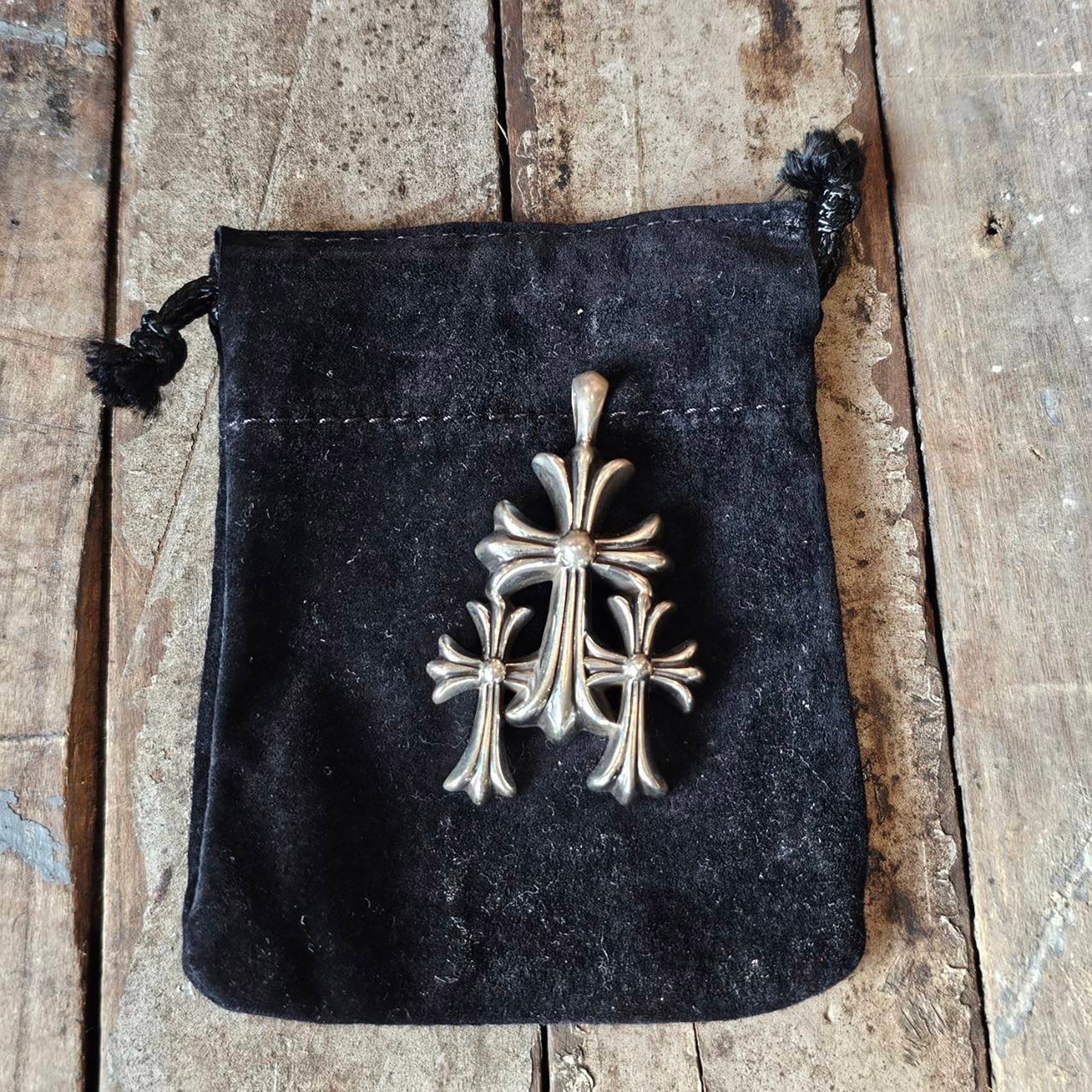 CHROME HEARTS Small Triple Cross Pendant Top クロムハーツ スモール トリプルクロス ペンダントトップ