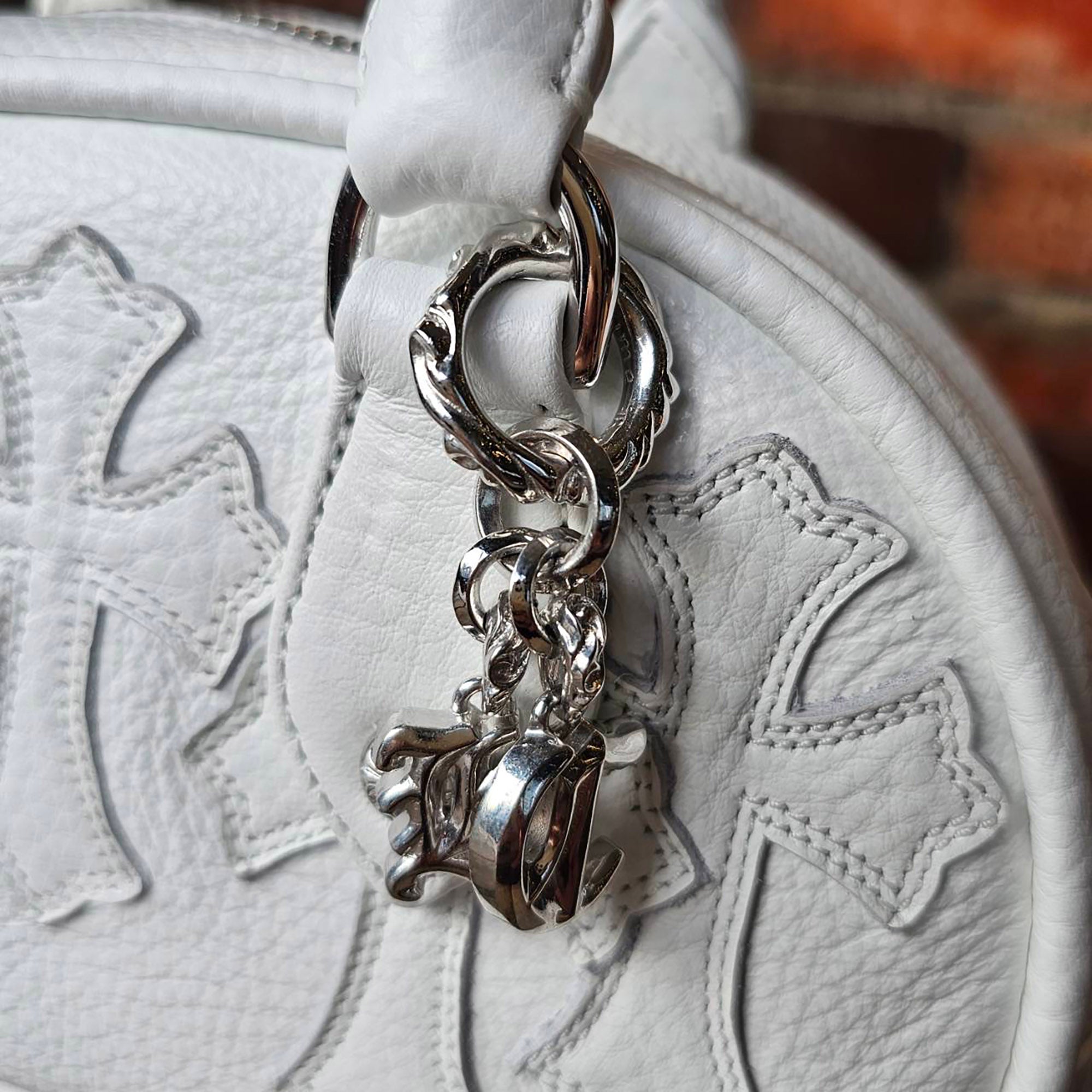 CHROME HEARTS Tiny GYM Cemetery Cross Patch Hand Bag クロムハーツ タイニー ジム セメタリークロスパッチ ハンドバッグ