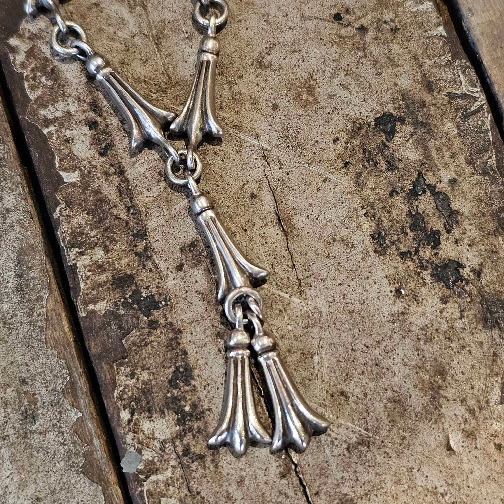 CHROME HEARTS Mini Cross Tail Link Necklace 16 Link クロムハーツ ミニクロステイルリンクネックレス 16リンク サイズ15インチ
