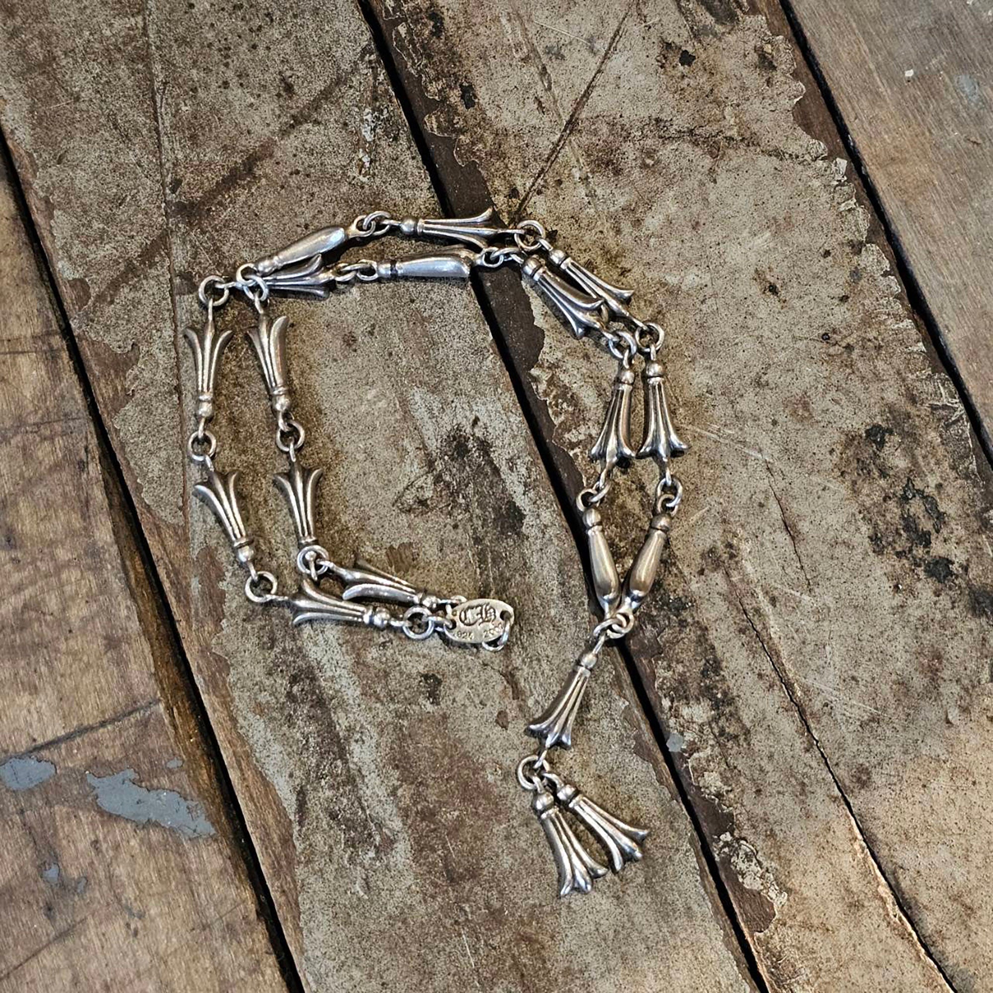 CHROME HEARTS Mini Cross Tail Link Necklace 16 Link クロムハーツ ミニクロステイルリンクネックレス 16リンク サイズ15インチ