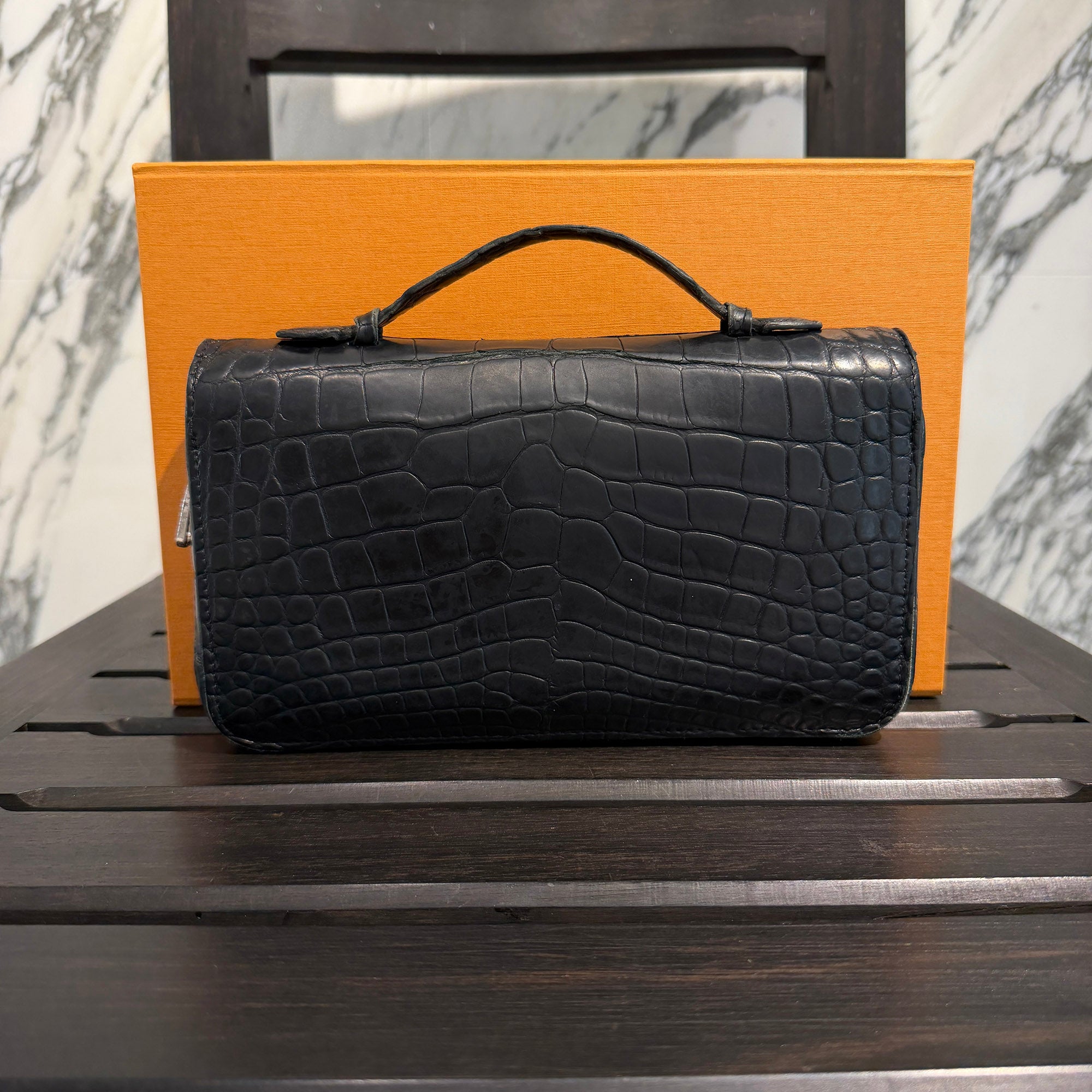 LOUIS VUITTON Zippy XL Crocodile Matte " Noir " N92971 ルイヴィトン ジッピー XL クロコダイル マット "ノワール"