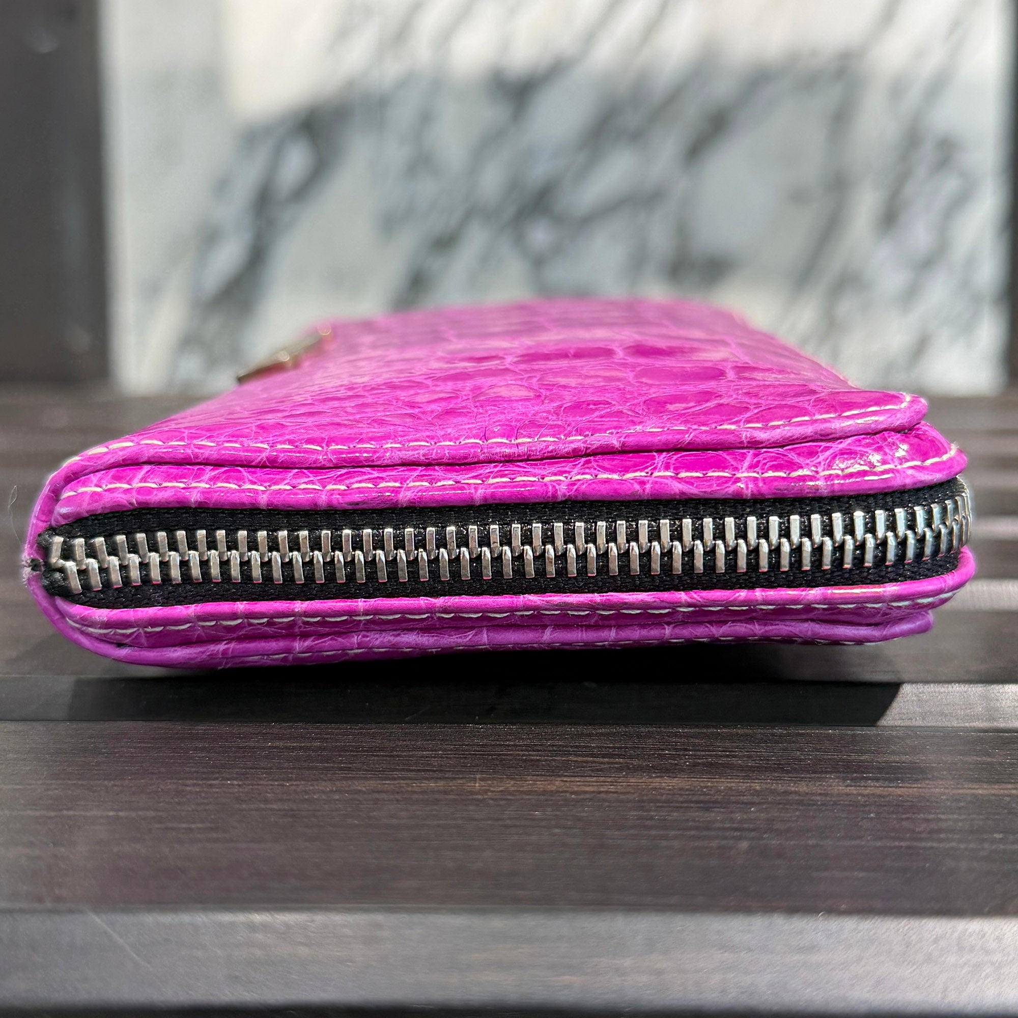 CHROME HEARTS Alligator REC F ZIP Leather Wallet クロムハーツ アリゲーター レック F ジップ レザー ウォレット