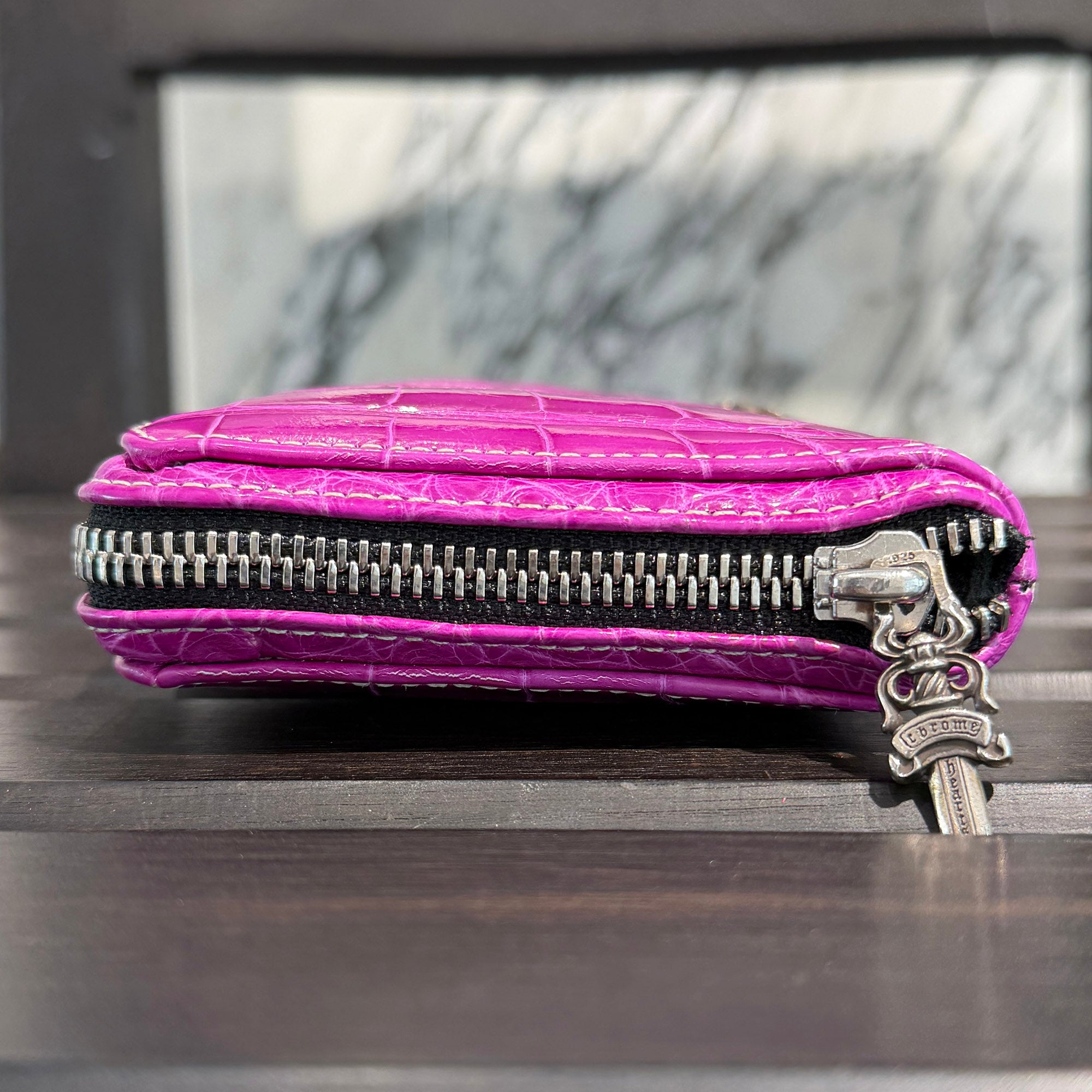 CHROME HEARTS Alligator REC F ZIP Leather Wallet クロムハーツ アリゲーター レック F ジップ レザー ウォレット