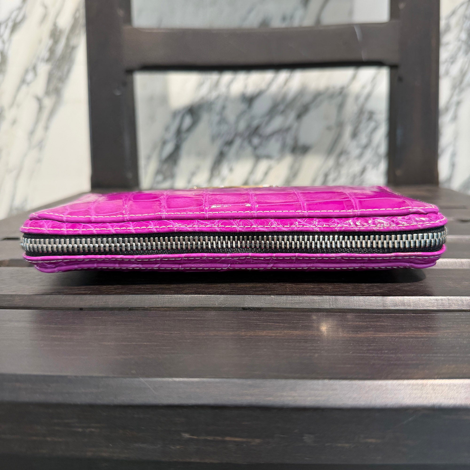 CHROME HEARTS Alligator REC F ZIP Leather Wallet クロムハーツ アリゲーター レック F ジップ レザー ウォレット
