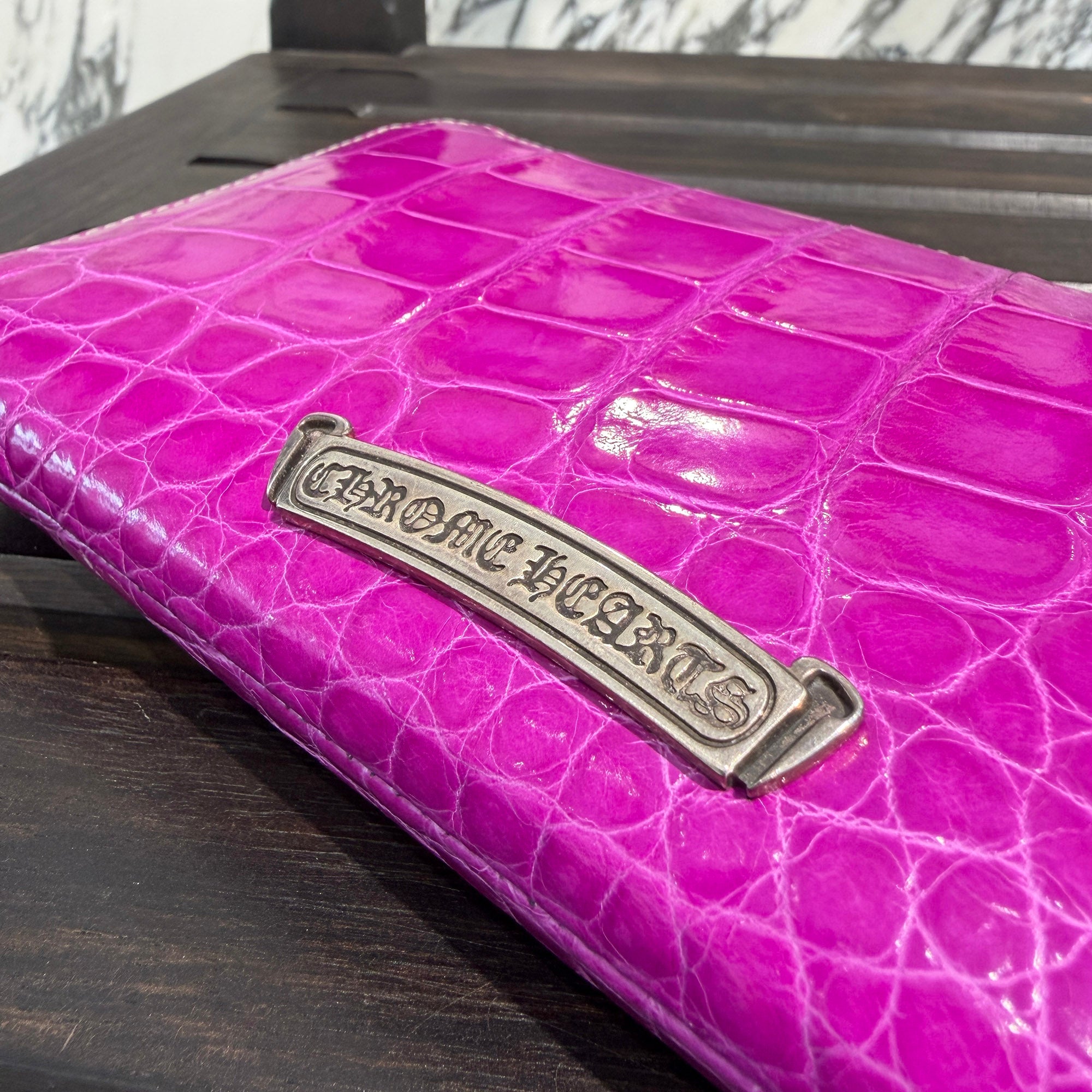 CHROME HEARTS Alligator REC F ZIP Leather Wallet クロムハーツ アリゲーター レック F ジップ レザー ウォレット