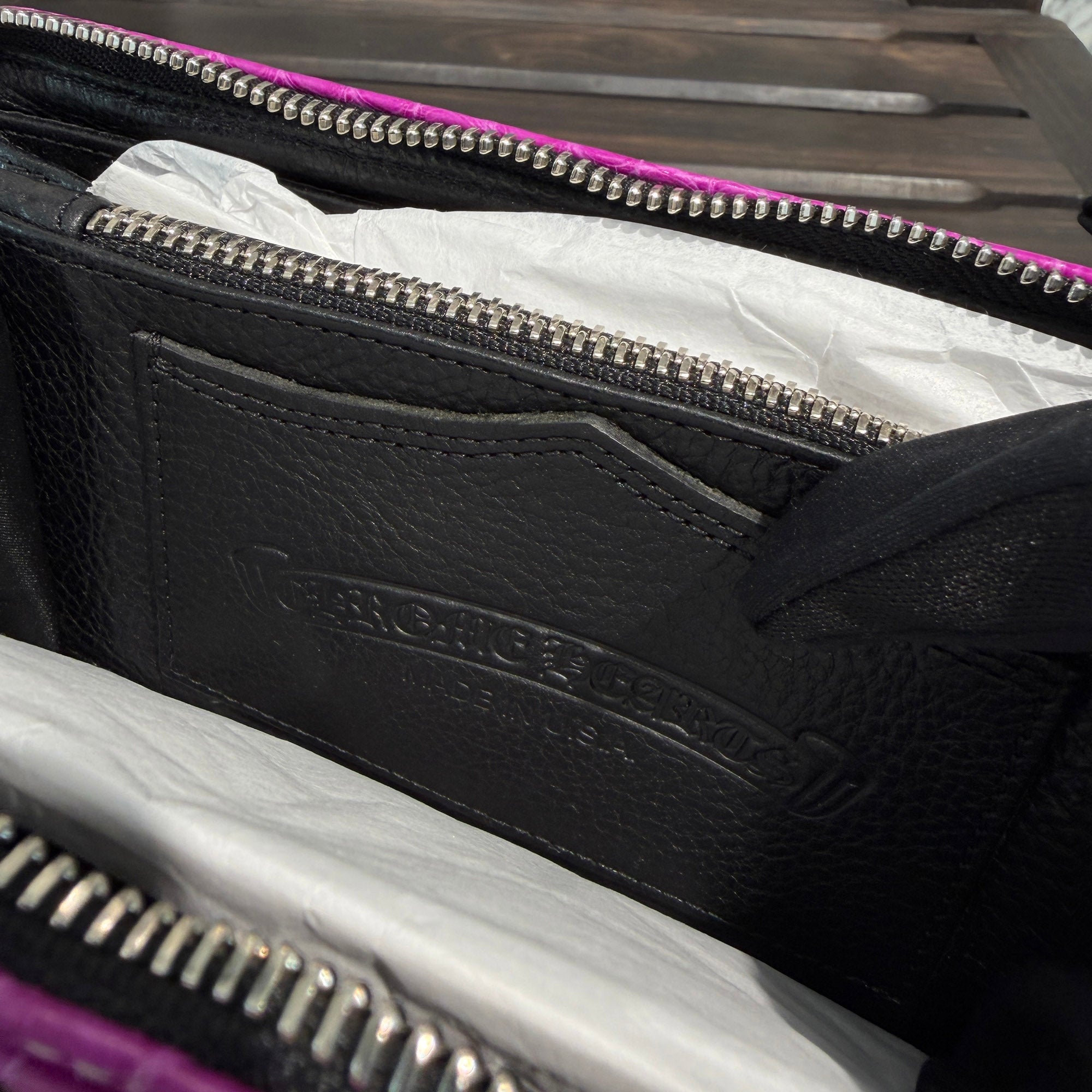 CHROME HEARTS Alligator REC F ZIP Leather Wallet クロムハーツ アリゲーター レック F ジップ レザー ウォレット