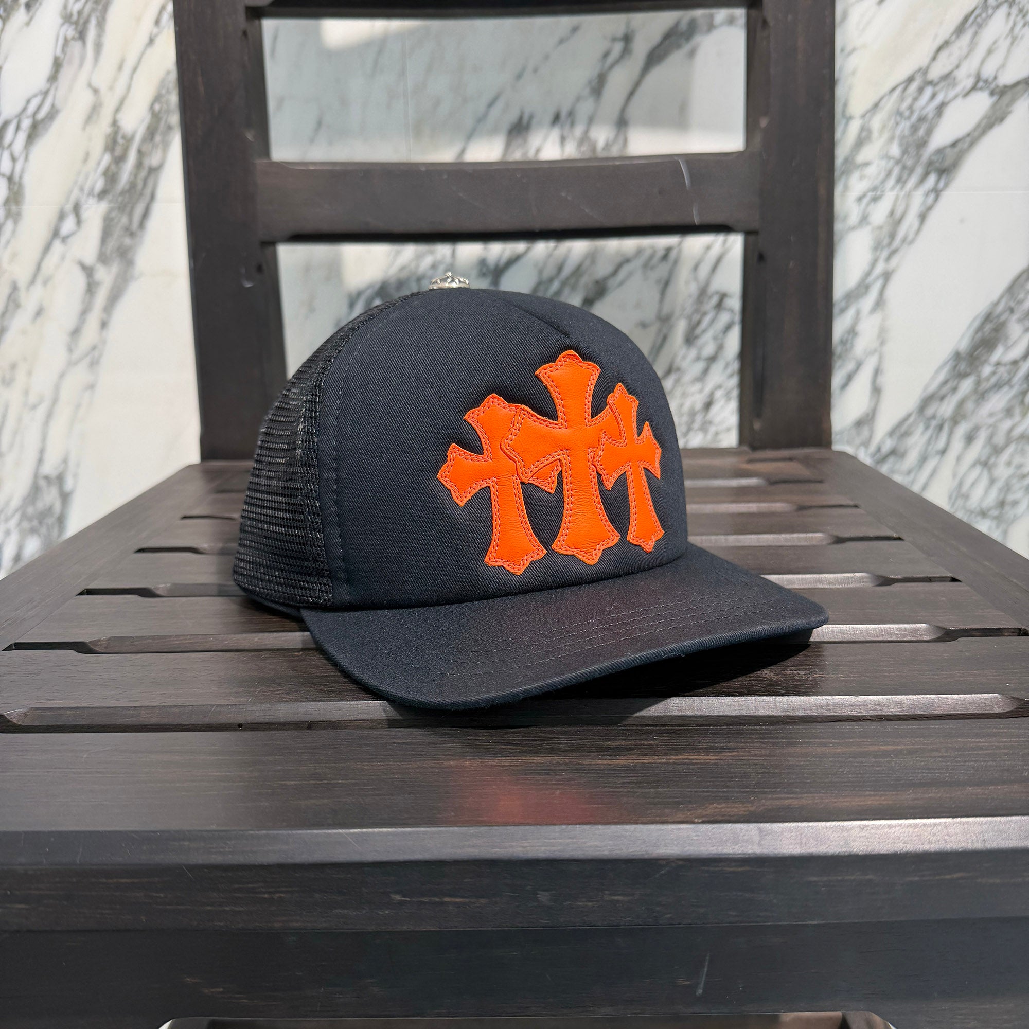 CHROME HEARTS Triple Cross Patch Trucker Cap Size ONE SIZE (51-61) クロムハーツ トリプルクロスパッチ トラッカーキャップ サイズONE SIZE (51-61)