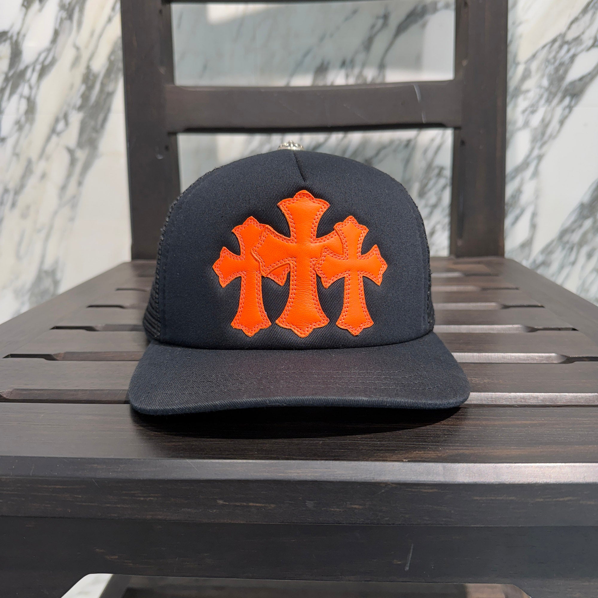 CHROME HEARTS Triple Cross Patch Trucker Cap Size ONE SIZE (51-61) クロムハーツ トリプルクロスパッチ トラッカーキャップ サイズONE SIZE (51-61)