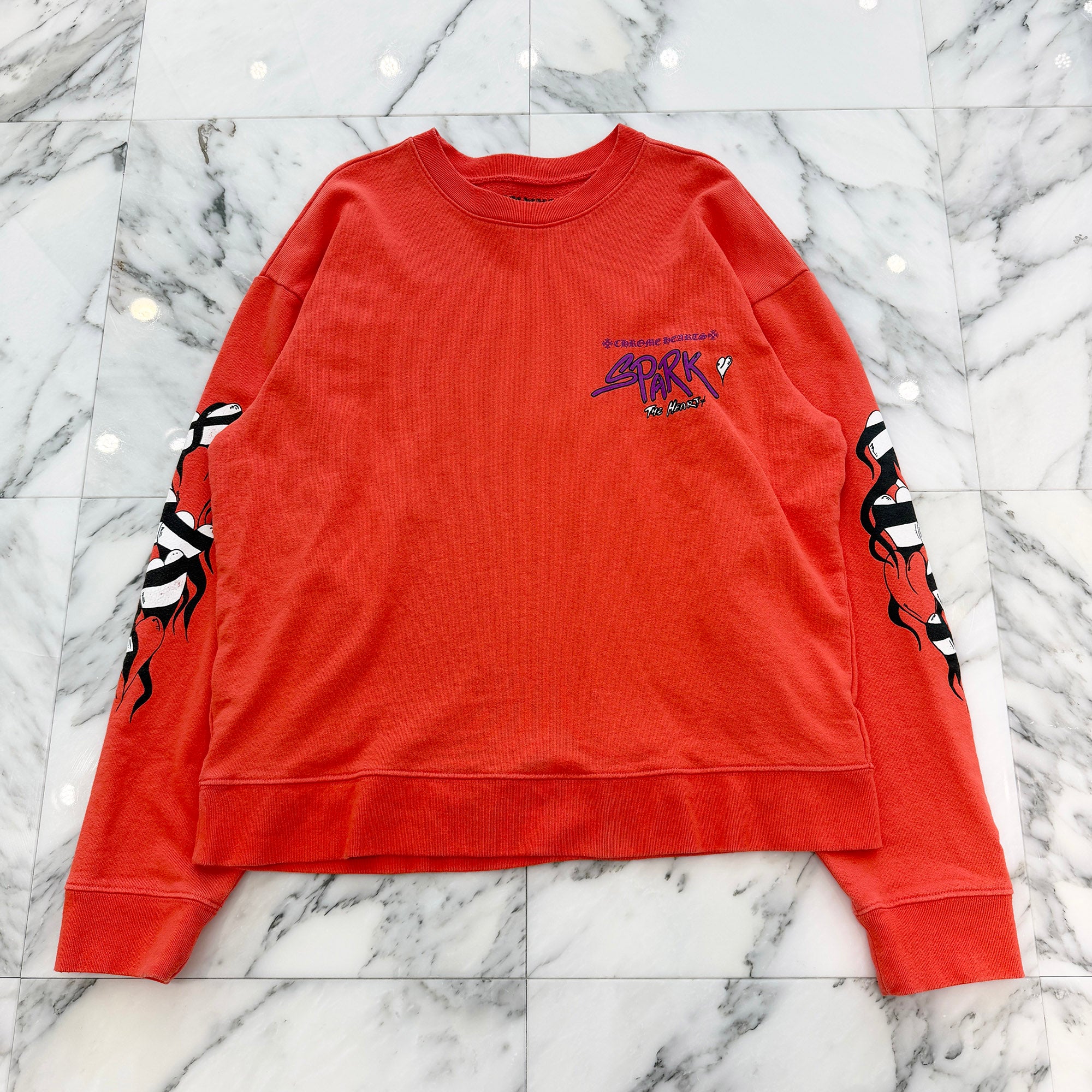 CHROME HEARTS×MATTY BOY 2023SS Sadistic Lipstick Sweatshirt Size L クロムハーツ×マッティボーイ サディスティックリップスティック クルーネックスウェットシャツ サイズL