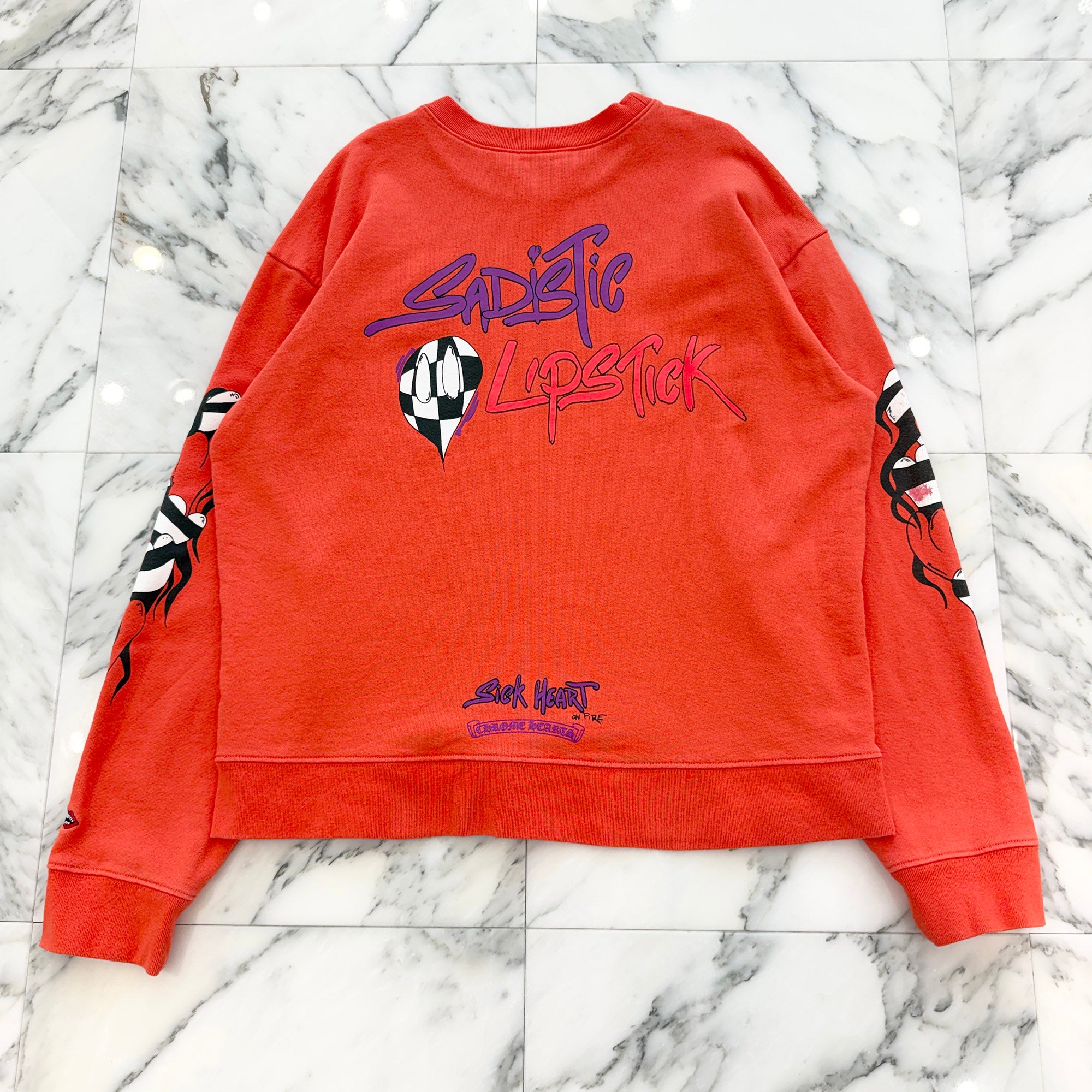 CHROME HEARTS×MATTY BOY 2023SS Sadistic Lipstick Sweatshirt Size L クロムハーツ×マッティボーイ サディスティックリップスティック クルーネックスウェットシャツ サイズL