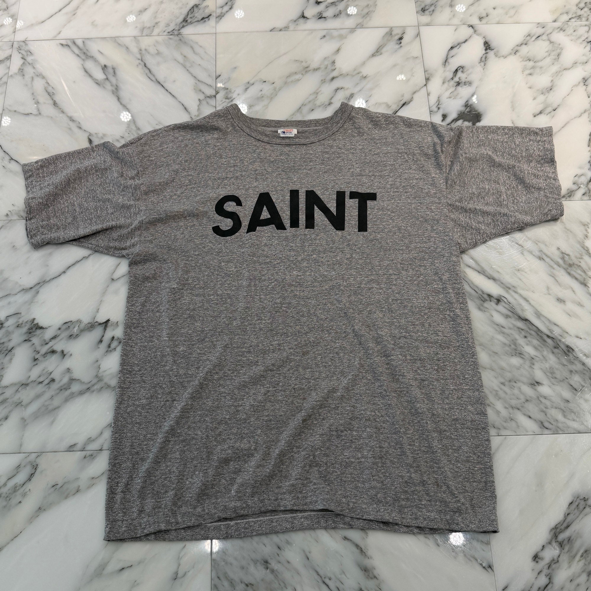 SAINT Mxxxxxx 2025SS "SAINT" Logo S/S Tee SM-HR8-0000-087 Size L セントマイケル "セント" ロゴ 半袖Tシャツ サイズL