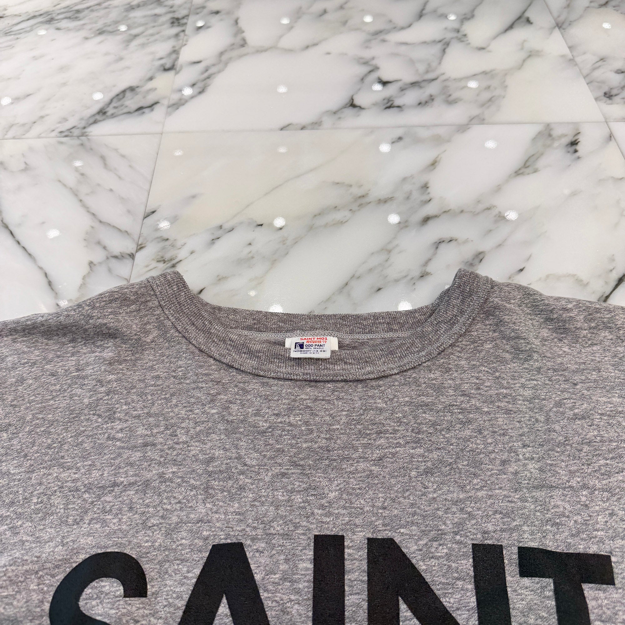 SAINT Mxxxxxx 2025SS "SAINT" Logo S/S Tee SM-HR8-0000-087 Size L セントマイケル "セント" ロゴ 半袖Tシャツ サイズL