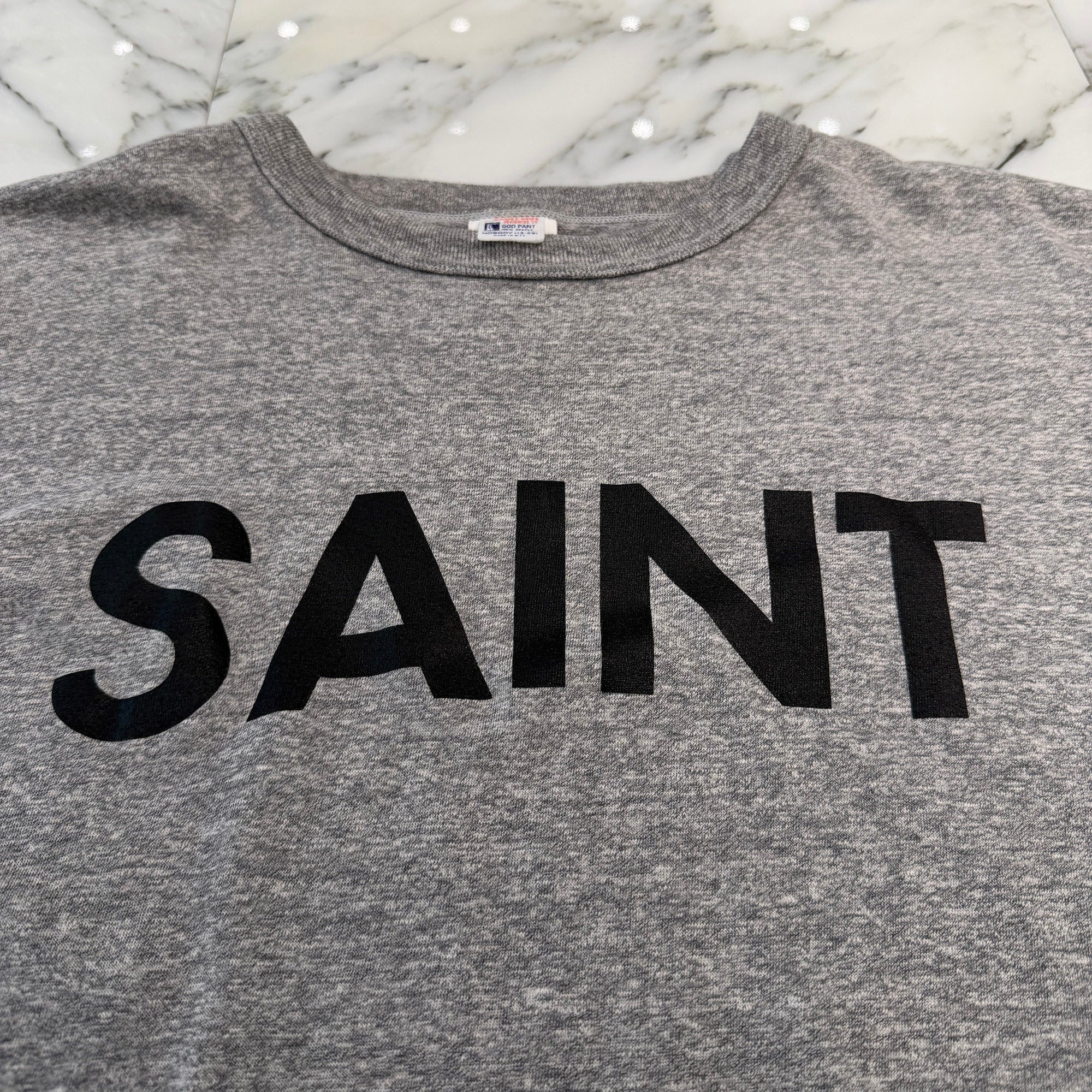 SAINT Mxxxxxx 2025SS "SAINT" Logo S/S Tee SM-HR8-0000-087 Size L セントマイケル "セント" ロゴ 半袖Tシャツ サイズL