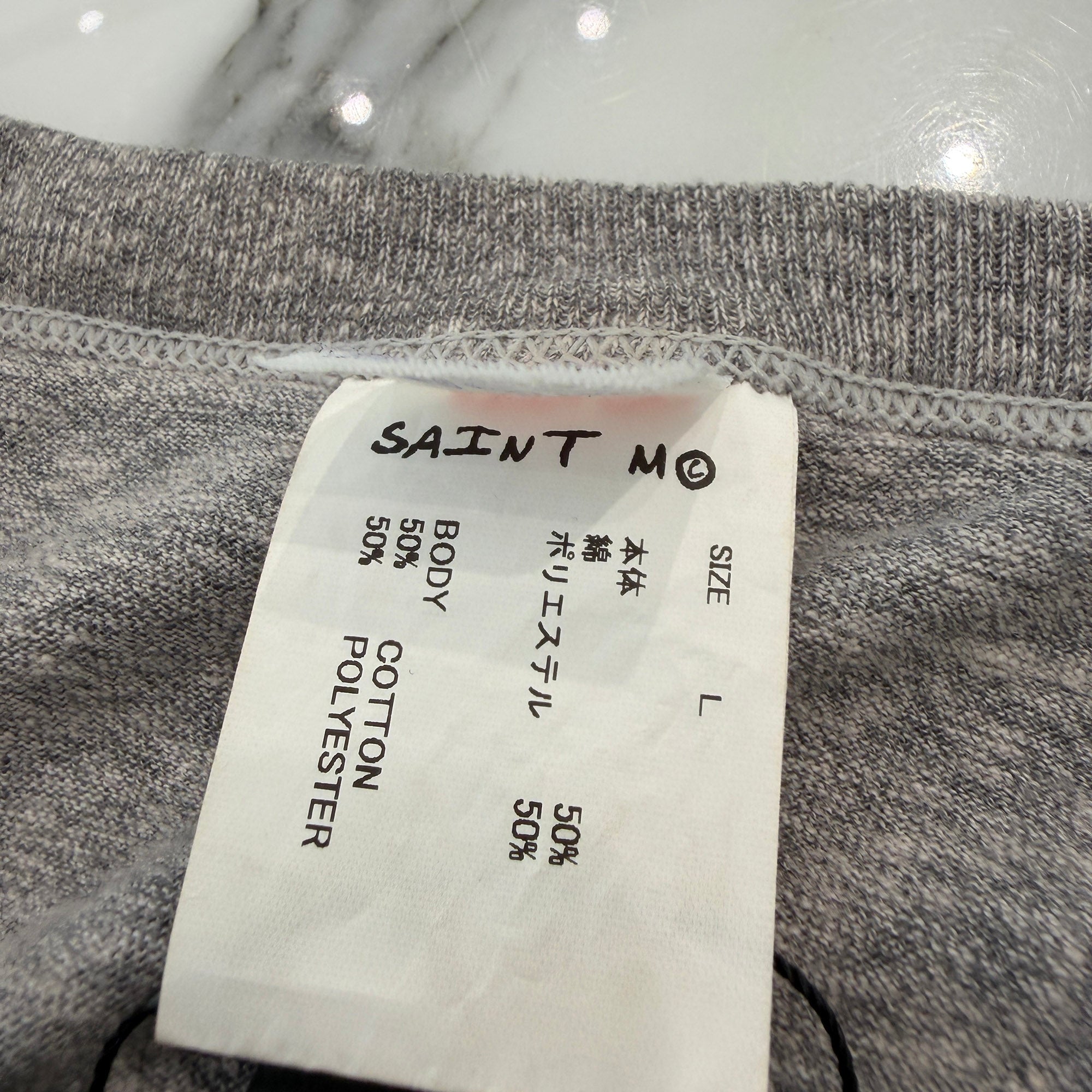 SAINT Mxxxxxx 2025SS "SAINT" Logo S/S Tee SM-HR8-0000-087 Size L セントマイケル "セント" ロゴ 半袖Tシャツ サイズL