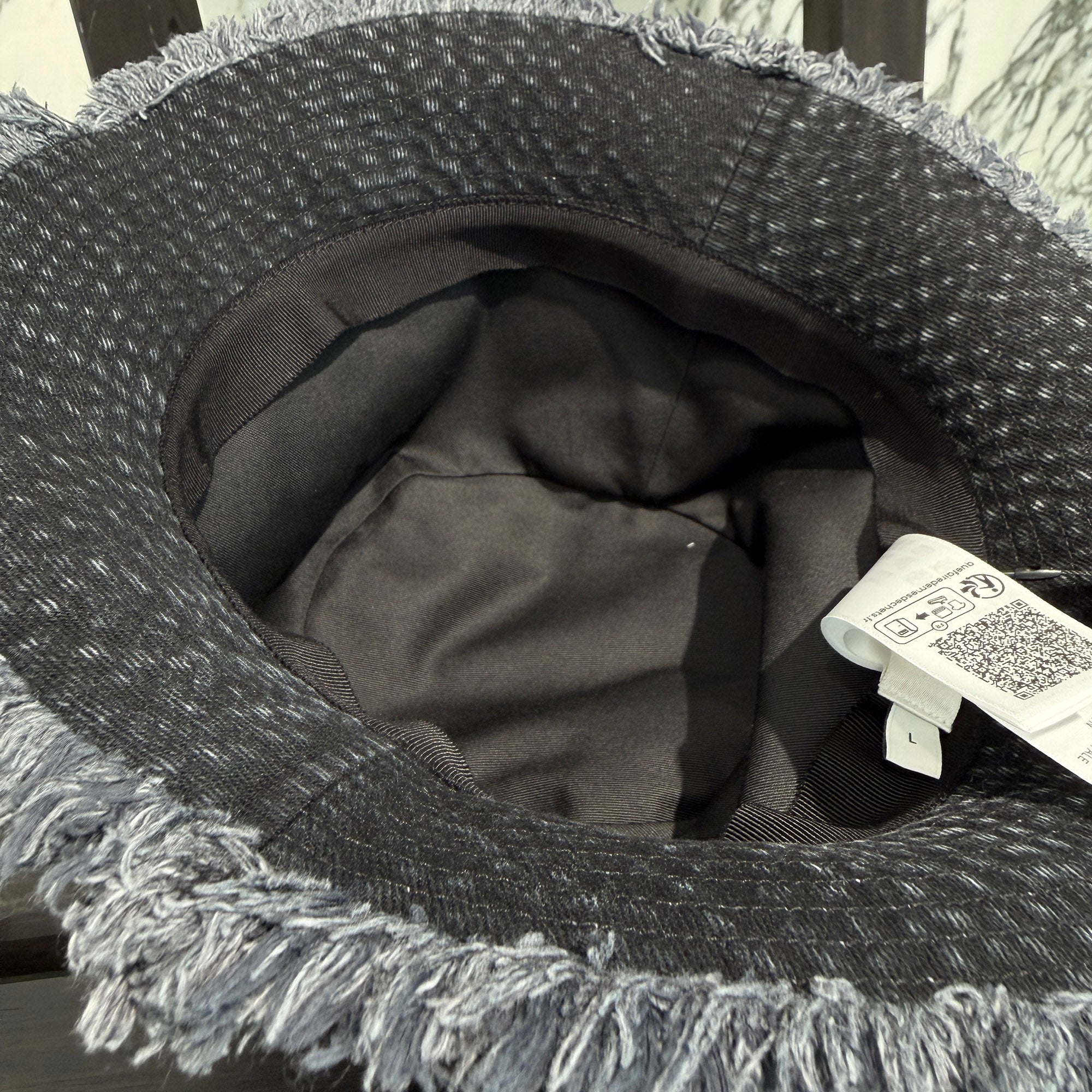 CELINE 2026AW Triomphe Embroidered Denim Bucket Hat AA0JG3193.GDN6 Size L セリーヌ トリオンフ刺繡 デニム バケットハット サイズL