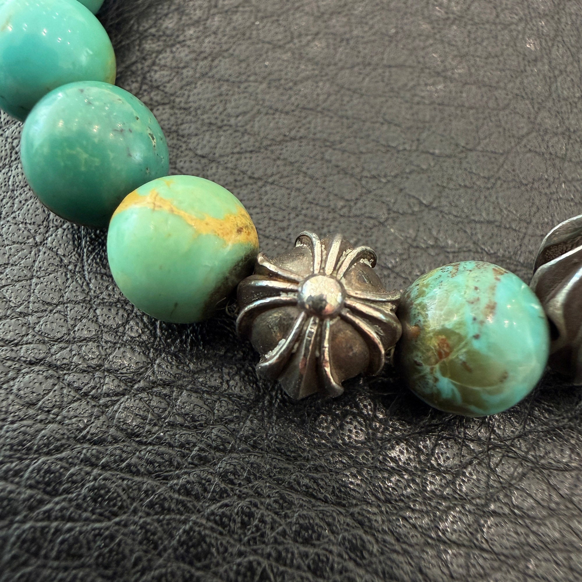 CHROME HEARTS Turquoise Beads Bracelet Size 8mm クロムハーツ ターコイズ ビーズ ブレスレット サイズ8mm