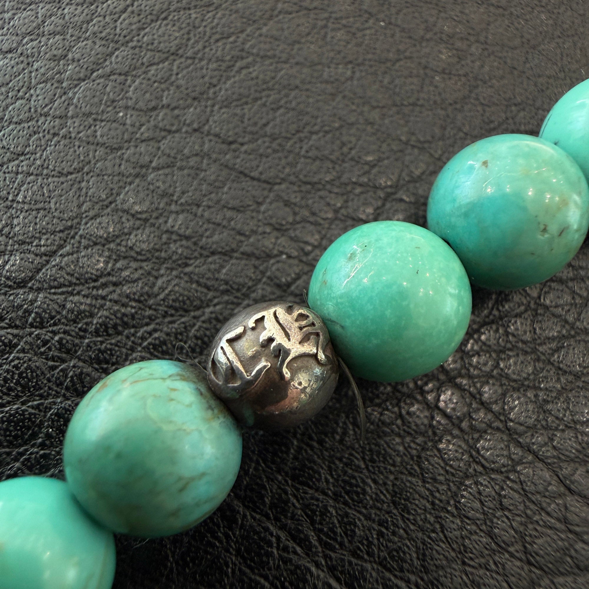 CHROME HEARTS Turquoise Beads Bracelet Size 8mm クロムハーツ ターコイズ ビーズ ブレスレット サイズ8mm