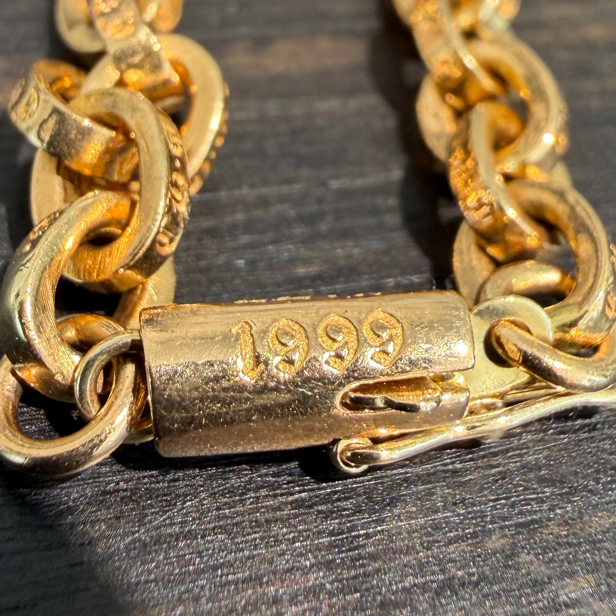 CHROME HEARTS 22K PAPER CHAIN BRACELET Size 8 Inch クロムハーツ 22K ペーパー チェーン ブレスレット サイズ8インチ