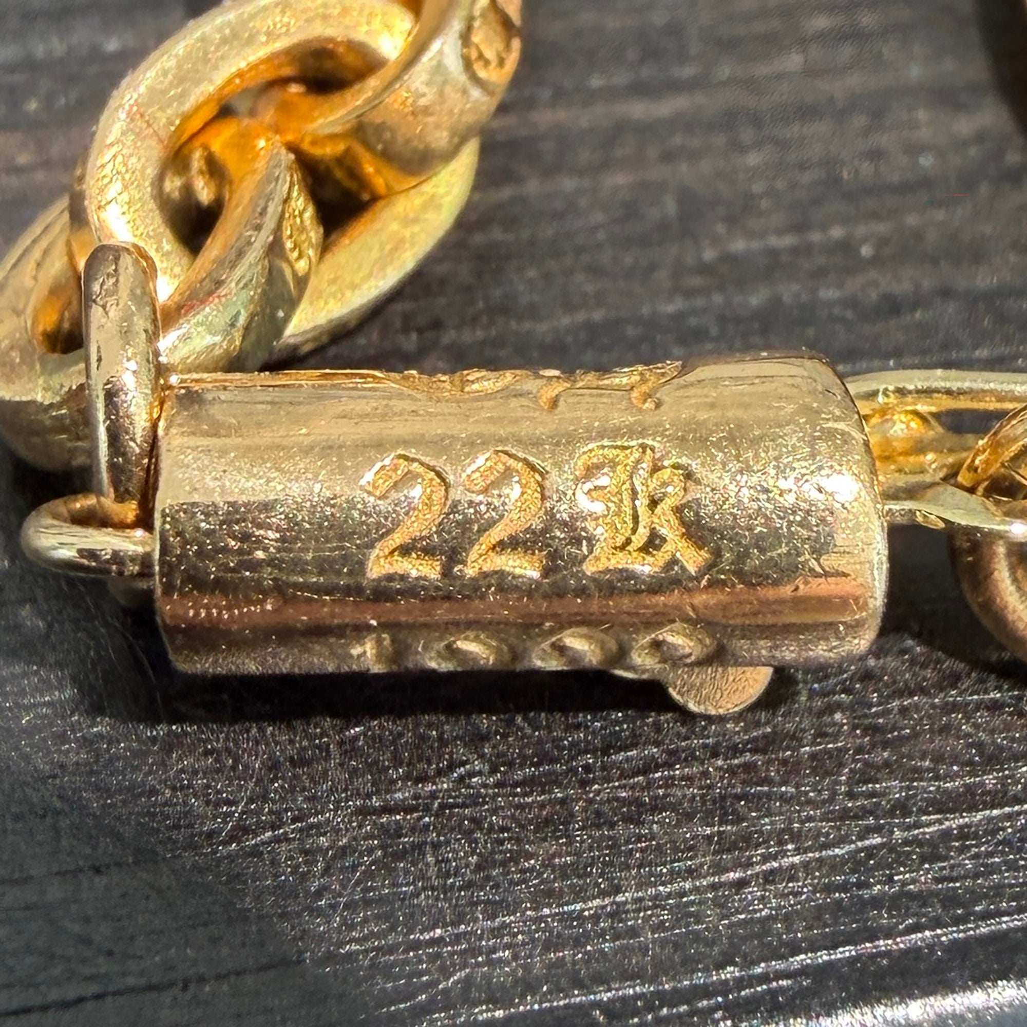 CHROME HEARTS 22K PAPER CHAIN BRACELET Size 8 Inch クロムハーツ 22K ペーパー チェーン ブレスレット サイズ8インチ