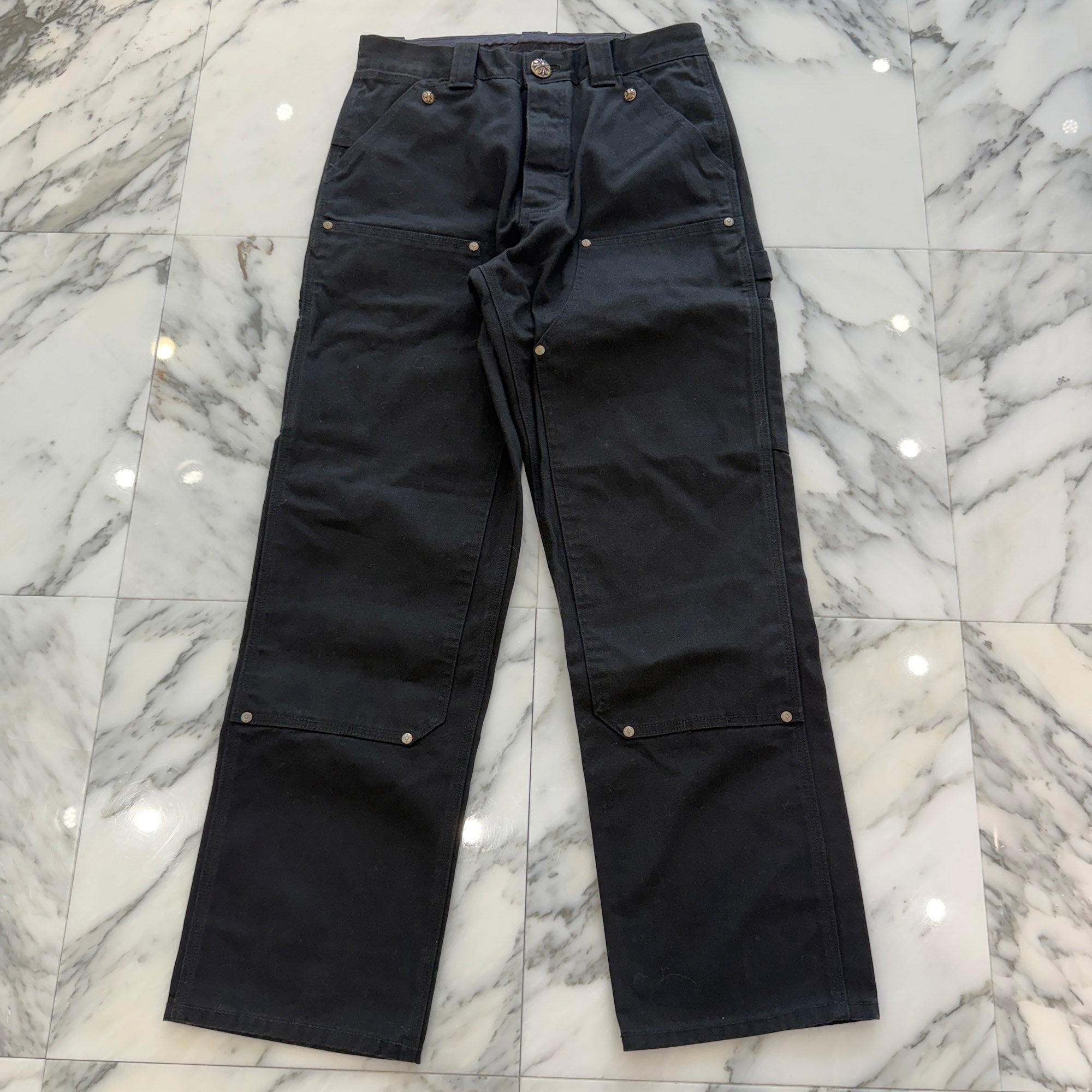 クロムハーツデニム サイズ30 CHROME HEARTS Carpenter Cross Ball Button Denim Pants Size 30