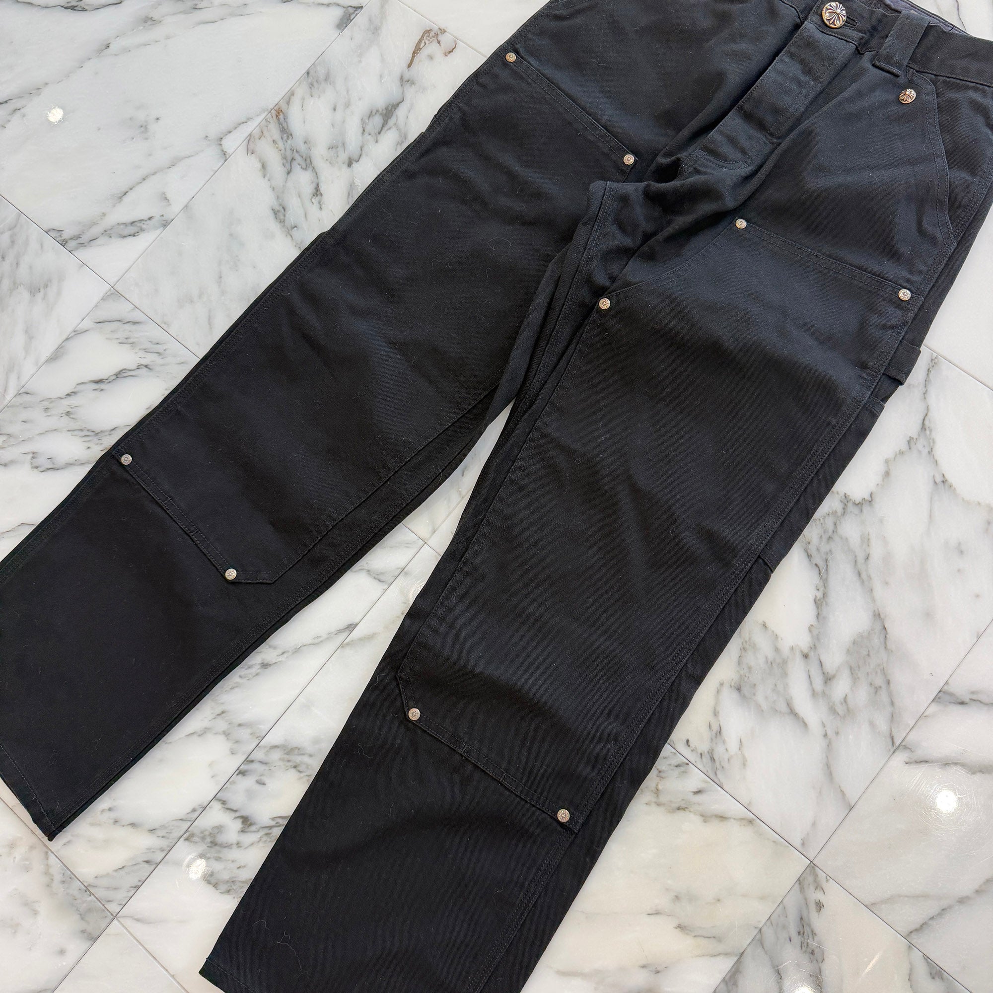 CHROME HEARTS Carpenter Cross Ball Button Denim Pants Size 30 クロムハーツ カーペンター クロスボールボタン デニムパンツ サイズ30