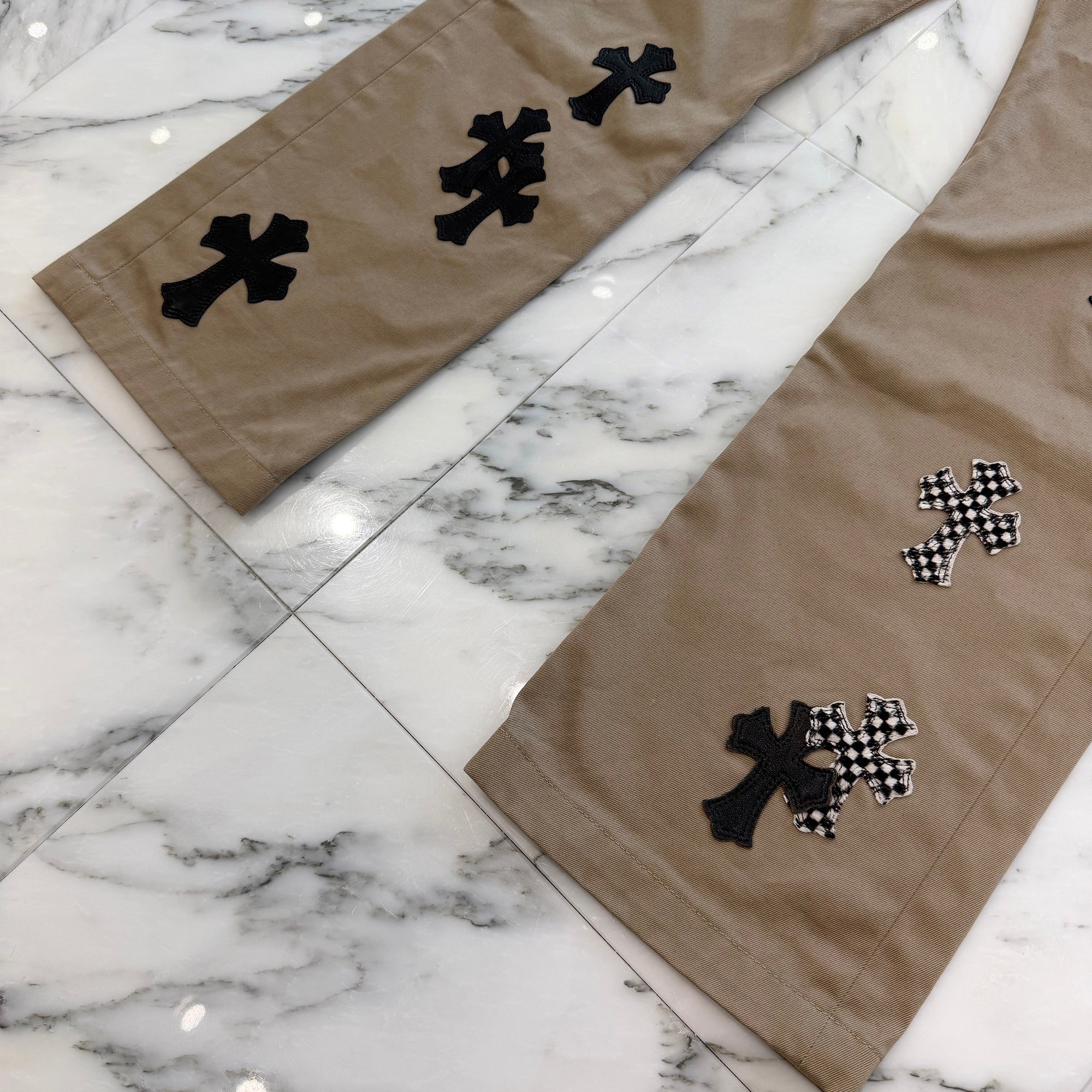 CHROME HEARTS Cemetery Leather Cross Patch Chino Pants Size 31 クロムハーツ セメタリー レザークロスパッチ チノパンツ サイズ31