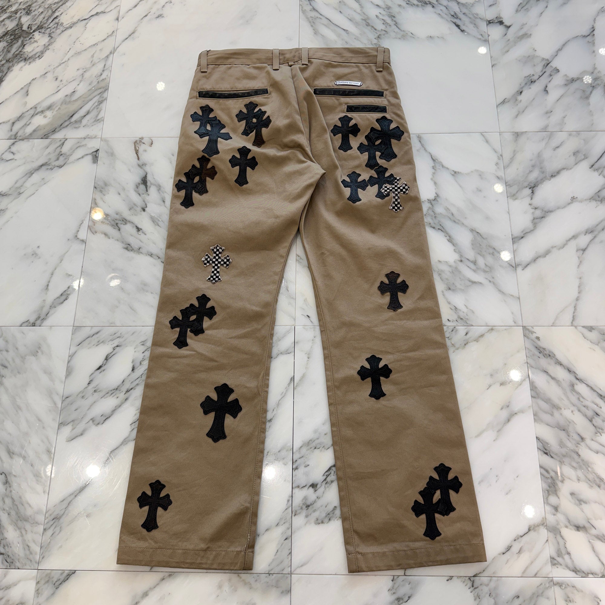CHROME HEARTS Cemetery Leather Cross Patch Chino Pants Size 31 クロムハーツ セメタリー レザークロスパッチ チノパンツ サイズ31