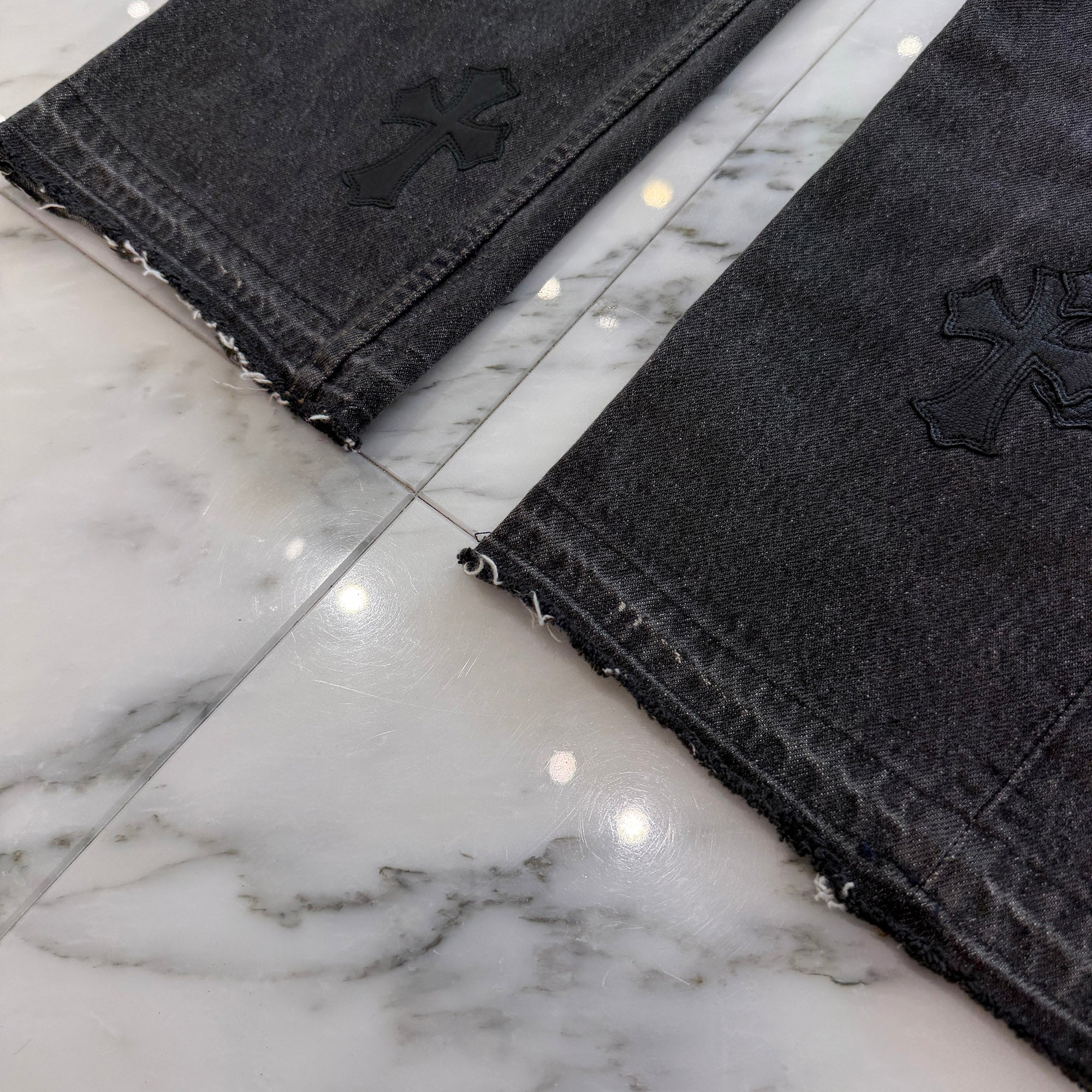 CHROME HEARTS × Levi's 501 VNTG Leather Cross Patch Denim Pants Size 31 クロムハーツ × リーバイス 501 ヴィンテージ レザークロスパッチ デニムパンツ サイズ31